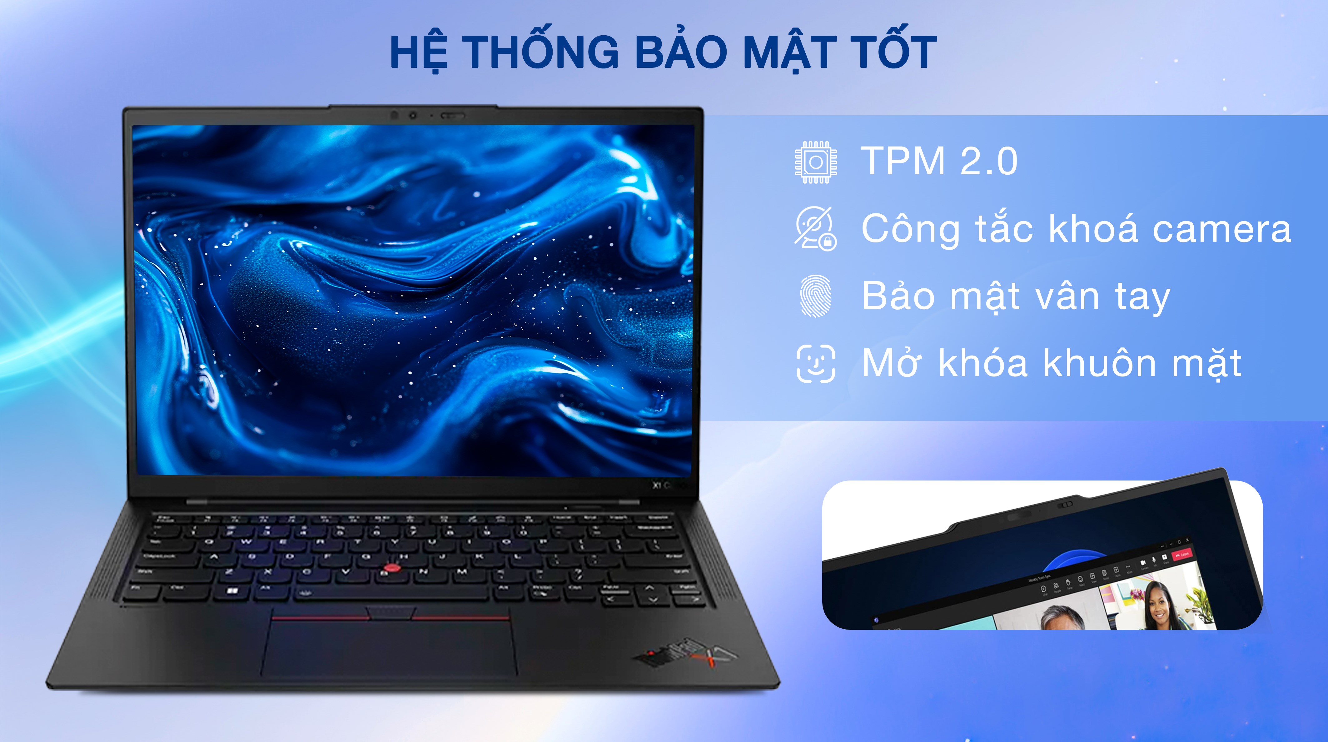 Laptop Lenovo ThinkPad X1 Carbon - 21KC008SVN (Ultra 7 155H, 32GB, 1TB, 2.8K OLED 120Hz, Cảm ứng, Win11 Pro)