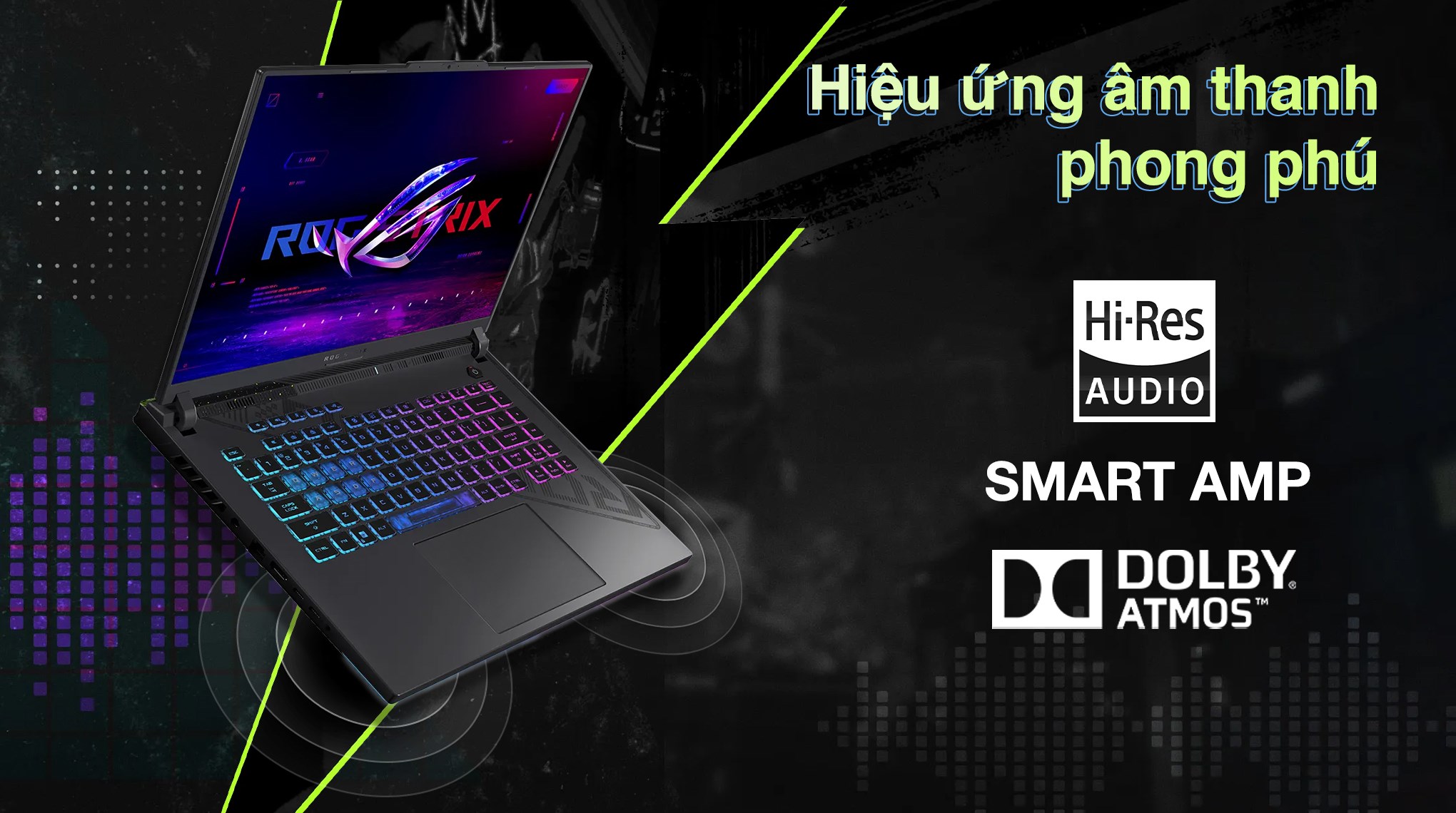 Laptop Asus Gaming ROG Strix G16 G614JU - N4132W (i7 13650HX, 16GB, 512GB, RTX 4050 6GB, WQXGA 240Hz, Win11) - 6