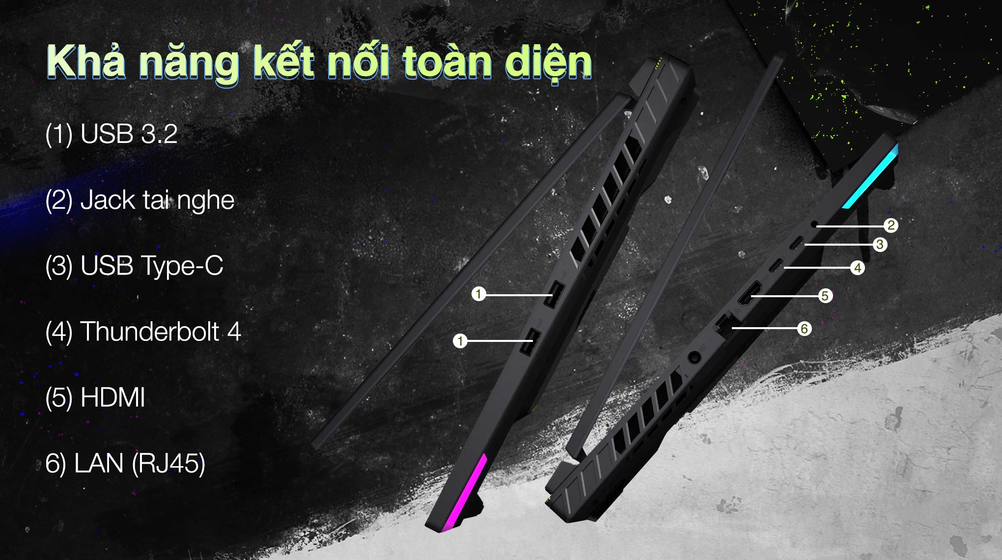 Laptop Asus Gaming ROG Strix G16 G614JU - N4132W (i7 13650HX, 16GB, 512GB, RTX 4050 6GB, WQXGA 240Hz, Win11) - 7