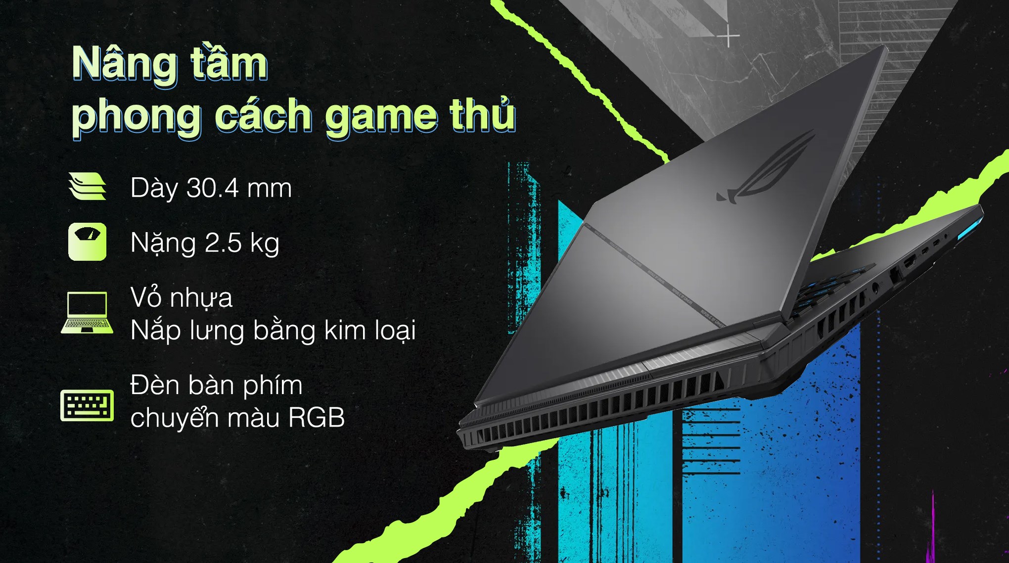 Laptop Asus Gaming ROG Strix G16 G614JU - N3509W (i7 13650HX, 32GB, 1TB, RTX 4050 6GB, Full HD+ 165Hz, Win11)