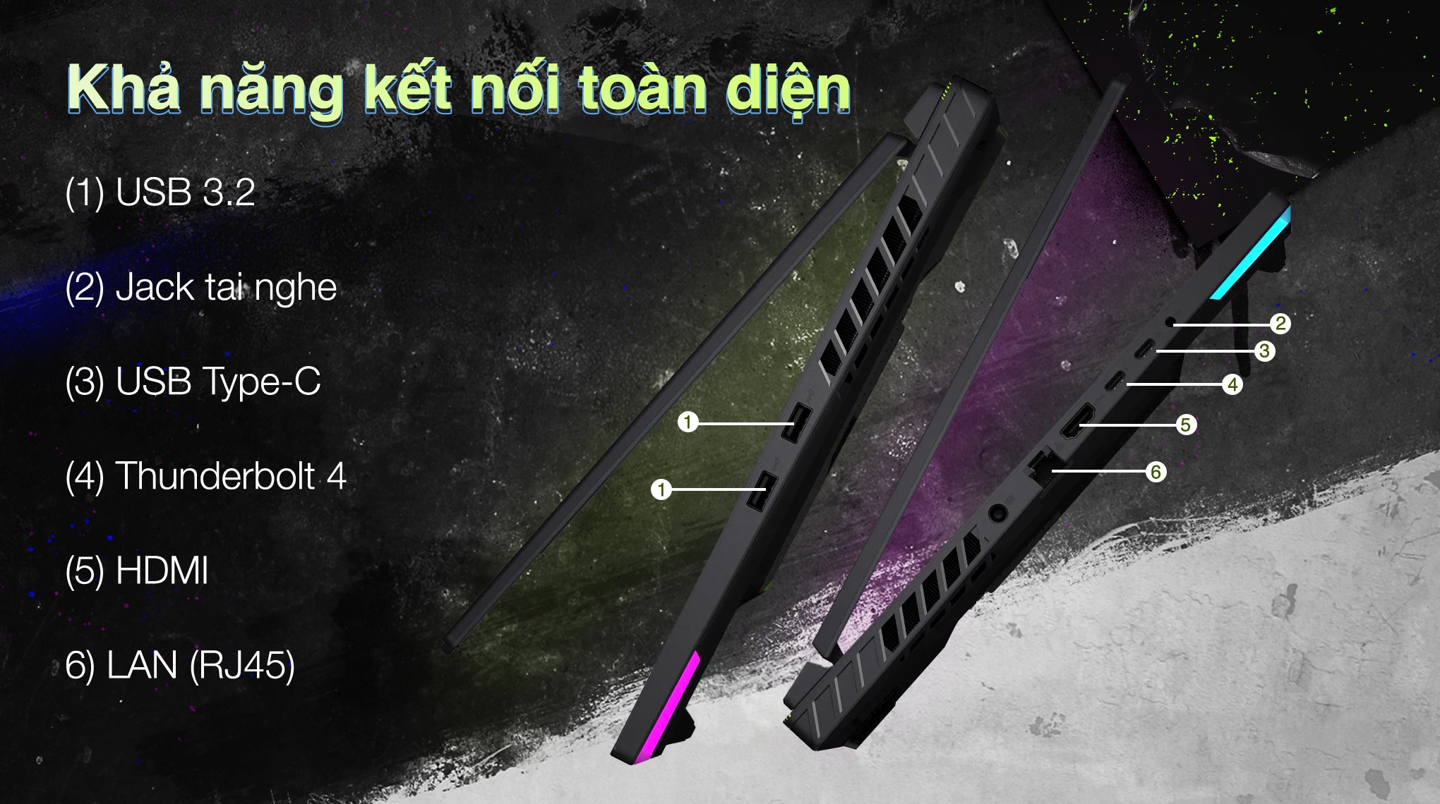 Laptop Asus Gaming ROG Strix G16 G614JU - N3509W (i7 13650HX, 32GB, 1TB, RTX 4050 6GB, Full HD+ 165Hz, Win11)