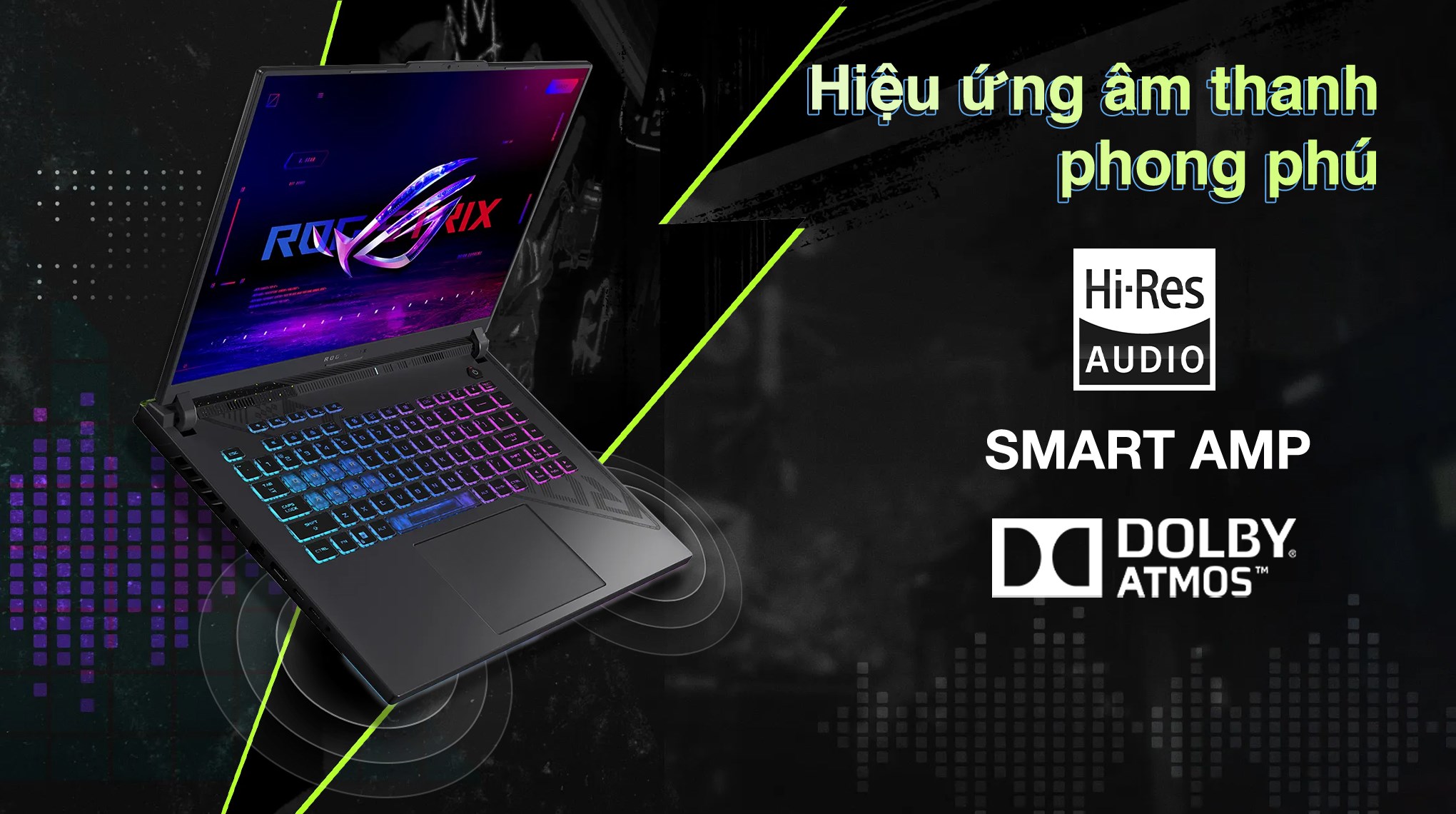 Laptop Asus Gaming ROG Strix G16 G614JV - N3515W (i7 13650HX, 32GB, 1TB, RTX 4060 8GB, Full HD+ 165Hz, Win11)