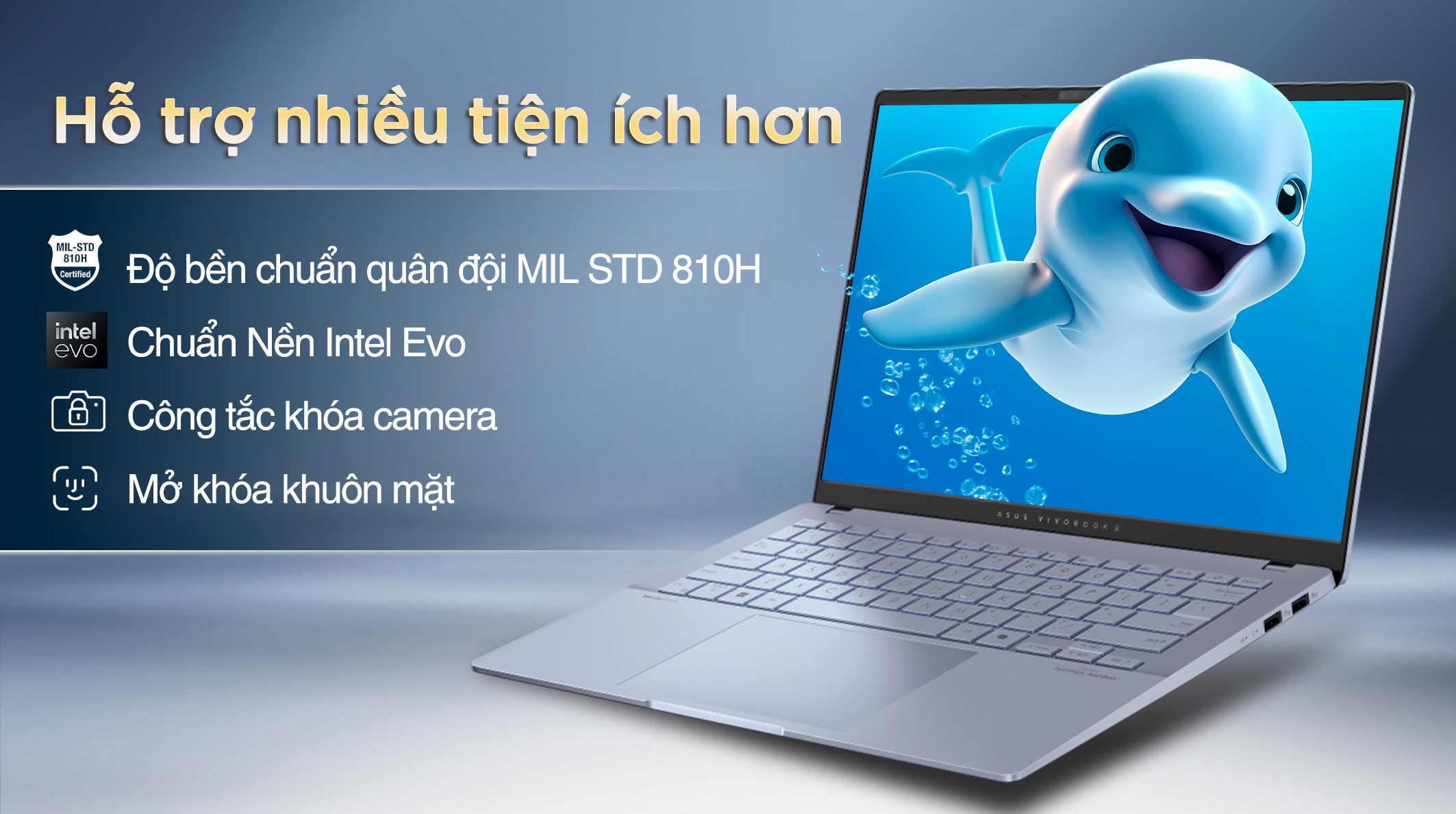 Laptop Asus Vivobook S14 S5406SA - PP059WS (Ultra 7 258V, 32GB, 1TB, 2.8K OLED 120Hz, OfficeHS, Win11)