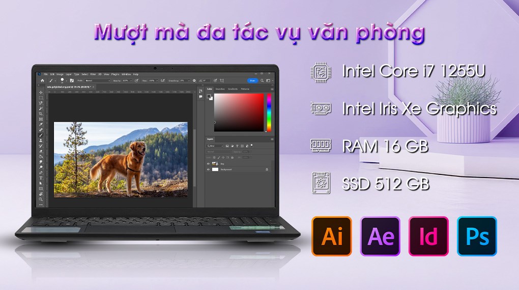 Laptop Dell Inspiron 15 3520 - 25P2315 (i7 1255U, 16GB, 512GB, Full HD 120Hz, OfficeHS, KYHD, Win11)