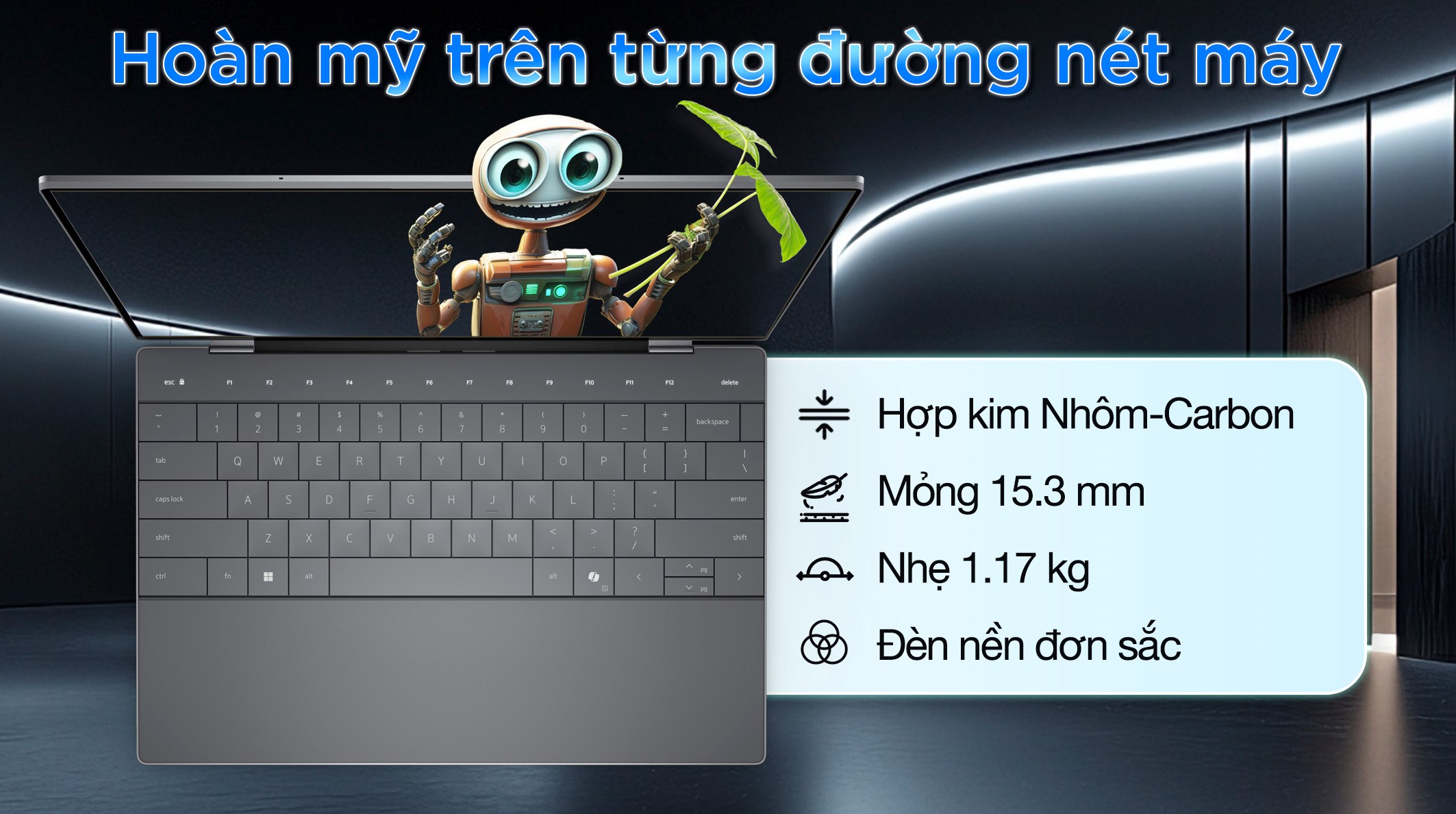 Laptop Dell XPS 13 9340 - HXRGT2 (Ultra 7 155H, 16GB, 1TB, QHD+, Cảm ứng, OfficeHS, Win11)