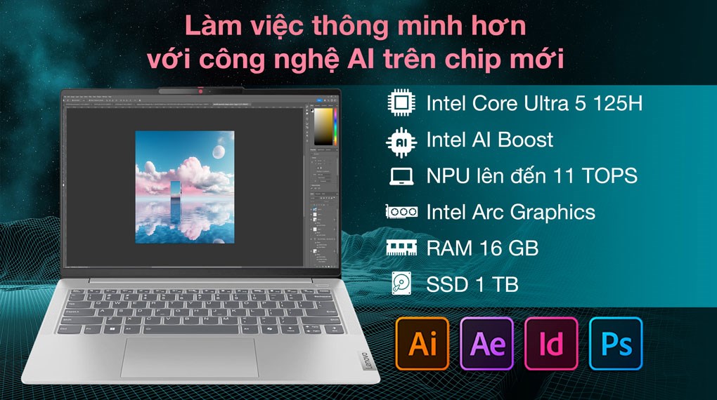 Laptop Lenovo IdeaPad Slim 5 14IMH9 - 83DA006TVN (Ultra 5 125H, 16GB, 1TB, WUXGA OLED, Win11)