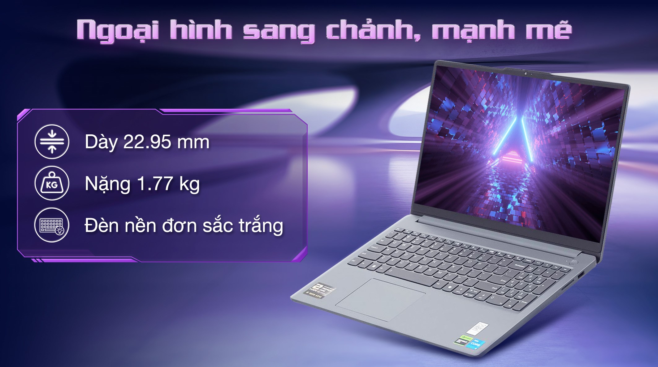 Laptop Lenovo Gaming LOQ 15IAX9E - 83LK0036VN (i5 12450HX, 12GB, 512GB, RTX 3050 6GB, Full HD 144Hz, Win11)