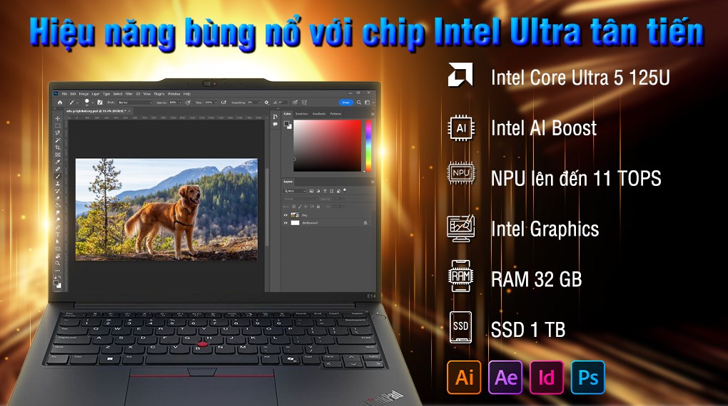 Laptop Lenovo ThinkPad E14 Gen 6 - 21M7004LVN (Ultra 5 125U, 32GB, 1TB, WUXGA, Win11)