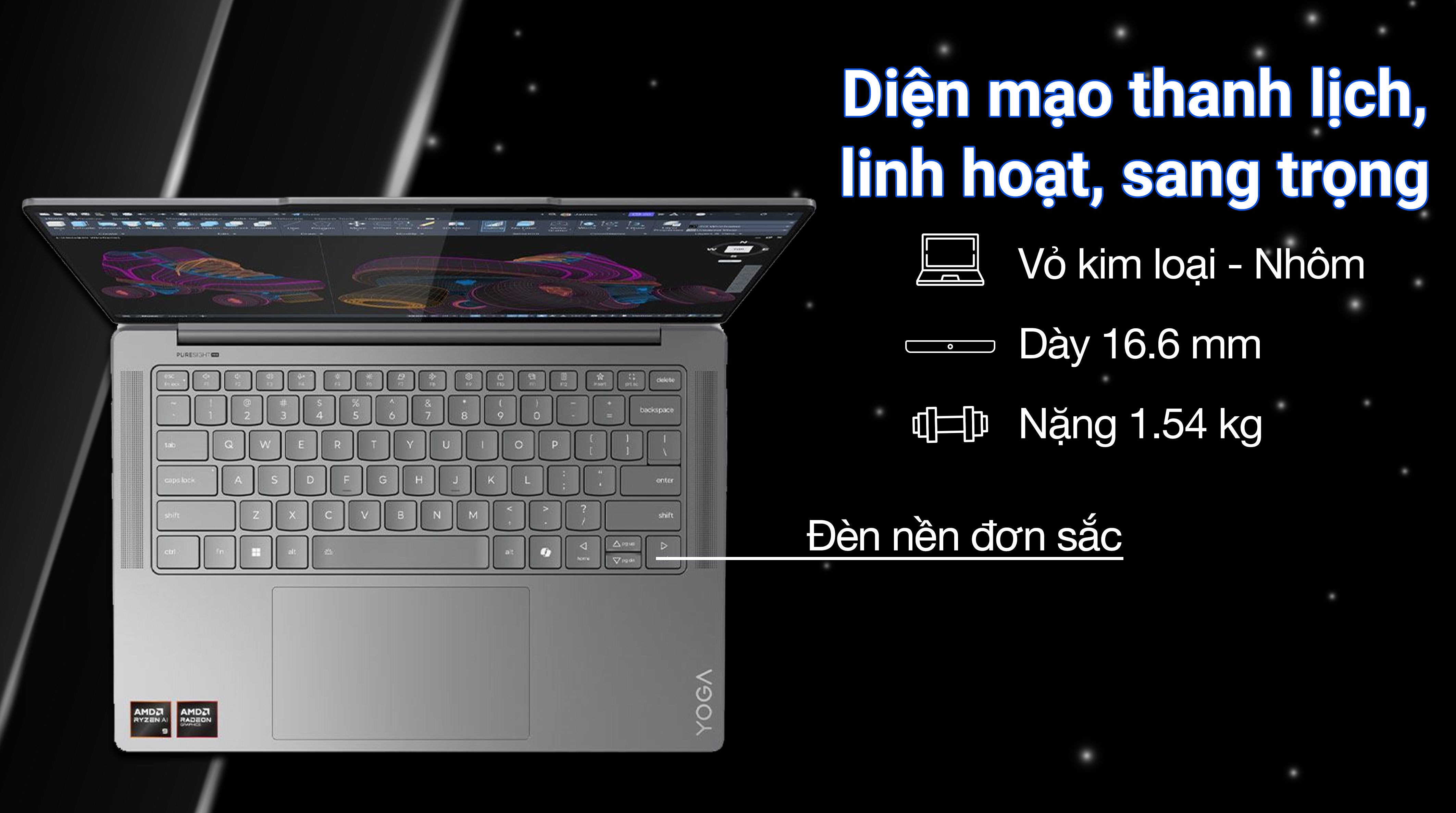 Lenovo Yoga Pro 7 14ASP9 R9 AI 365 (83HN0022VN) - Thiết kế