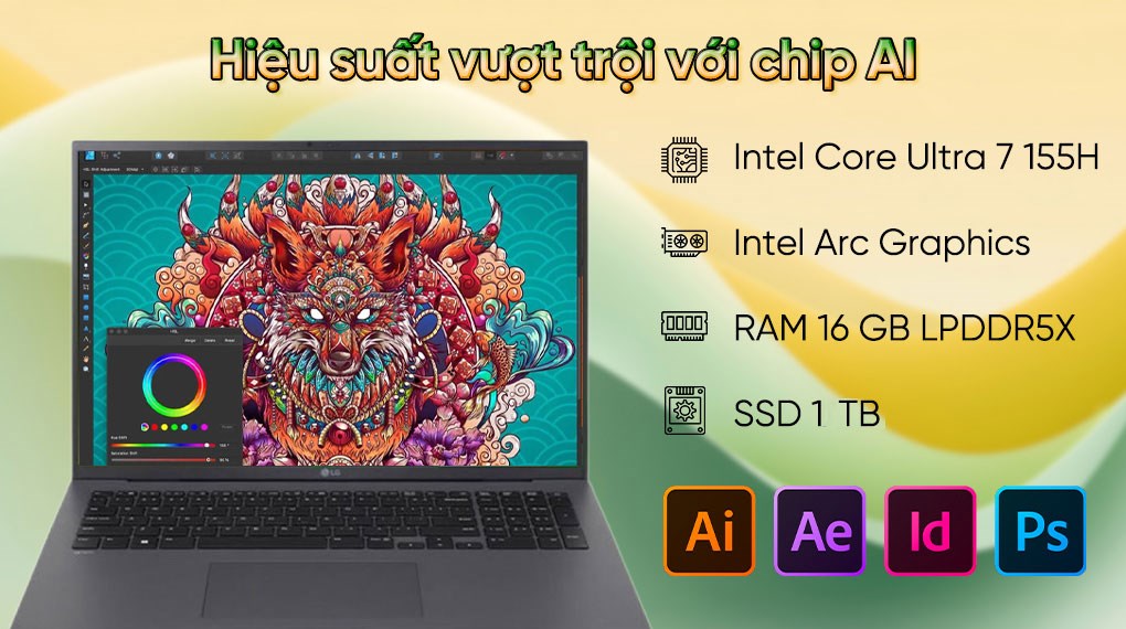 Laptop LG Gram 17Z90S - 17Z90S-G.AH78A5 (Ultra 7 155H, 16GB, 1TB, WQXGA, Win11)