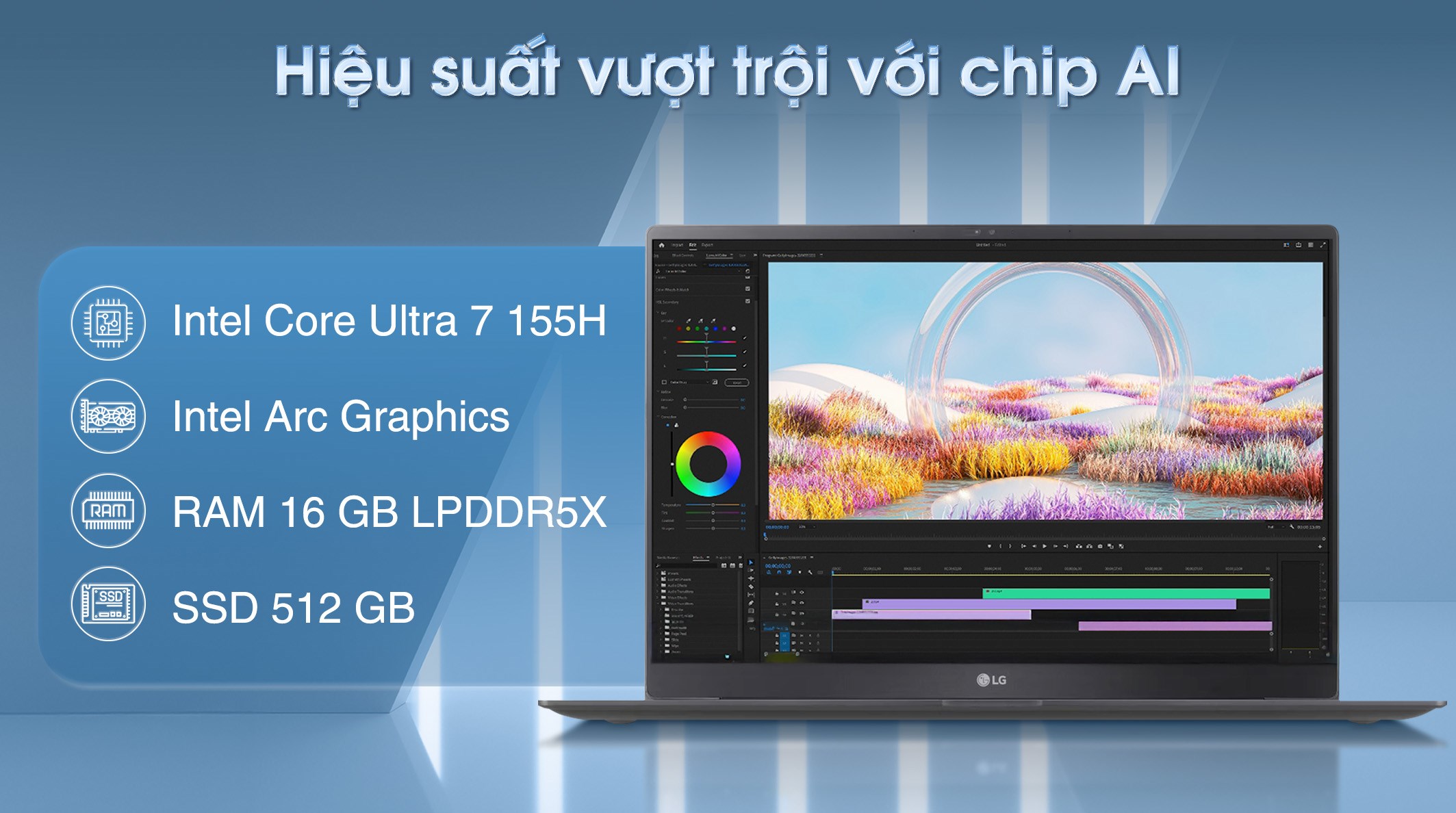 Laptop LG Gram 16Z90SP - 16Z90SP-K.AH78A5 (Ultra 7 155H, 16GB, 512GB, 2.8K OLED, Win11)