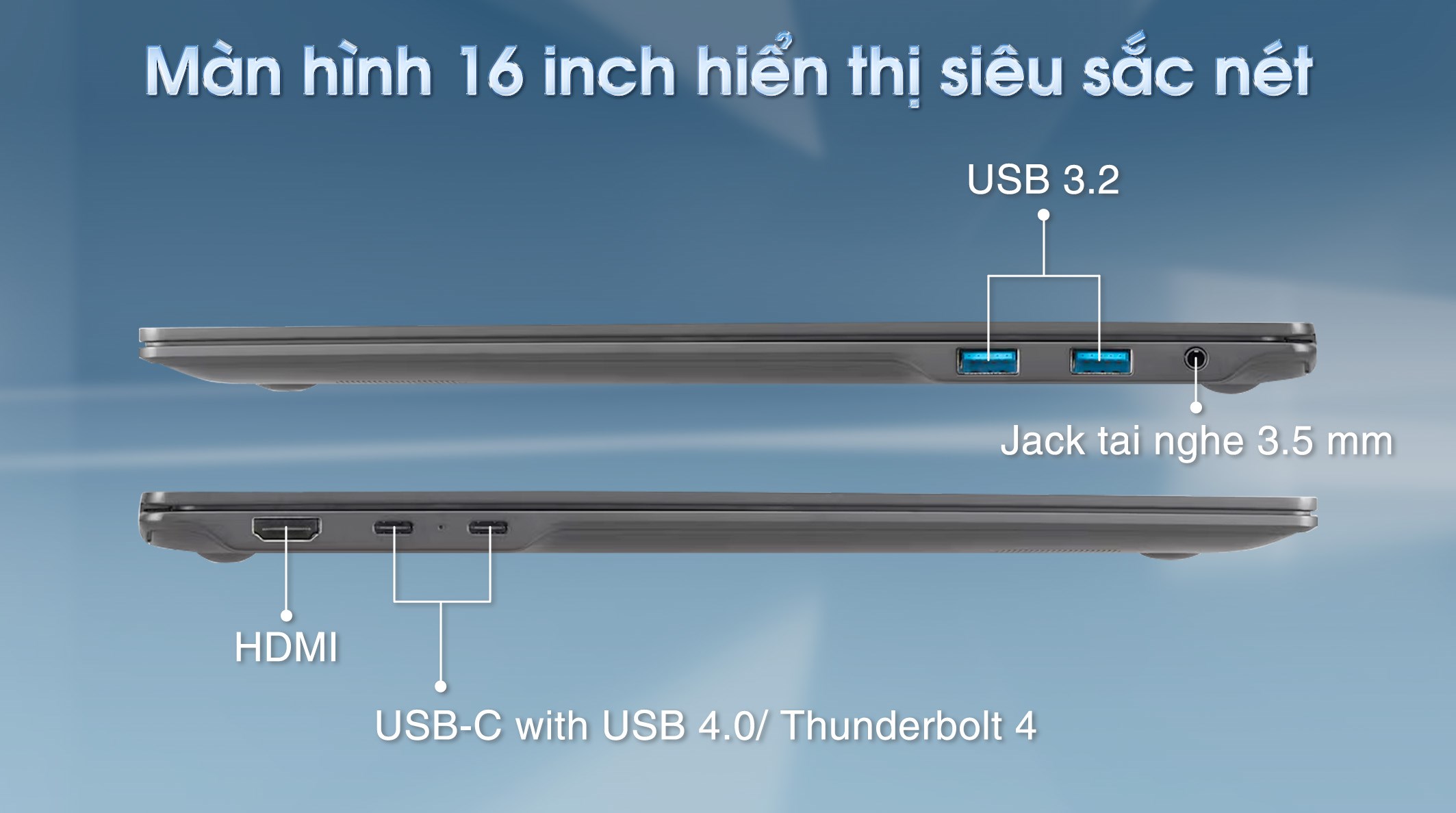 Laptop LG Gram 16Z90SP - 16Z90SP-K.AH78A5 (Ultra 7 155H, 16GB, 512GB, 2.8K OLED, Win11)