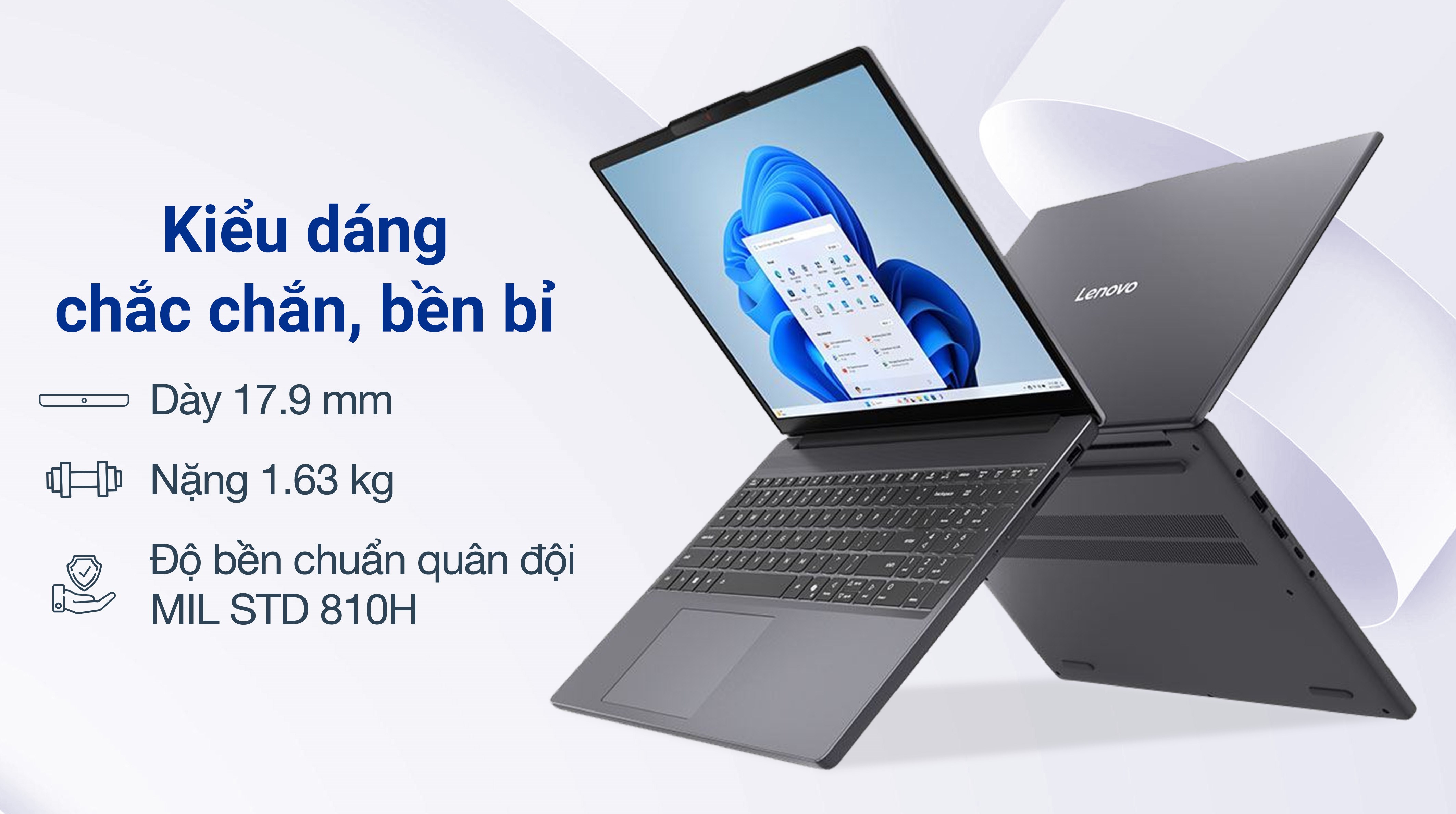 Laptop Lenovo IdeaPad Slim 3 15IRH10 - 83K1000HVN (i5 13420H, 16GB, 512GB, WUXGA, Win11)