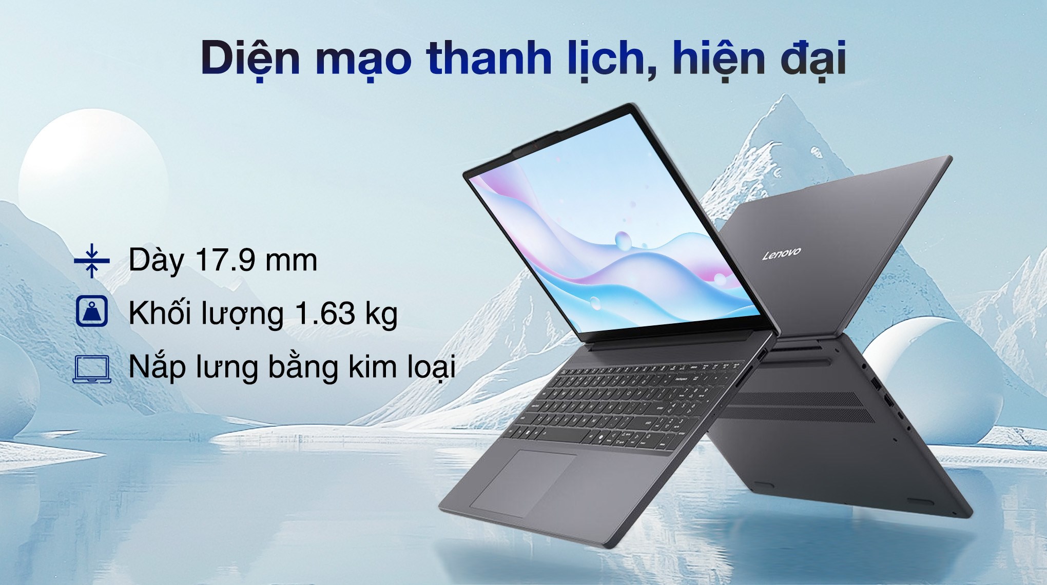 Laptop Lenovo IdeaPad Slim 3 15IRH10 - 83K1000GVN (i5 13420H, 24GB, 512GB, WUXGA, Win11)