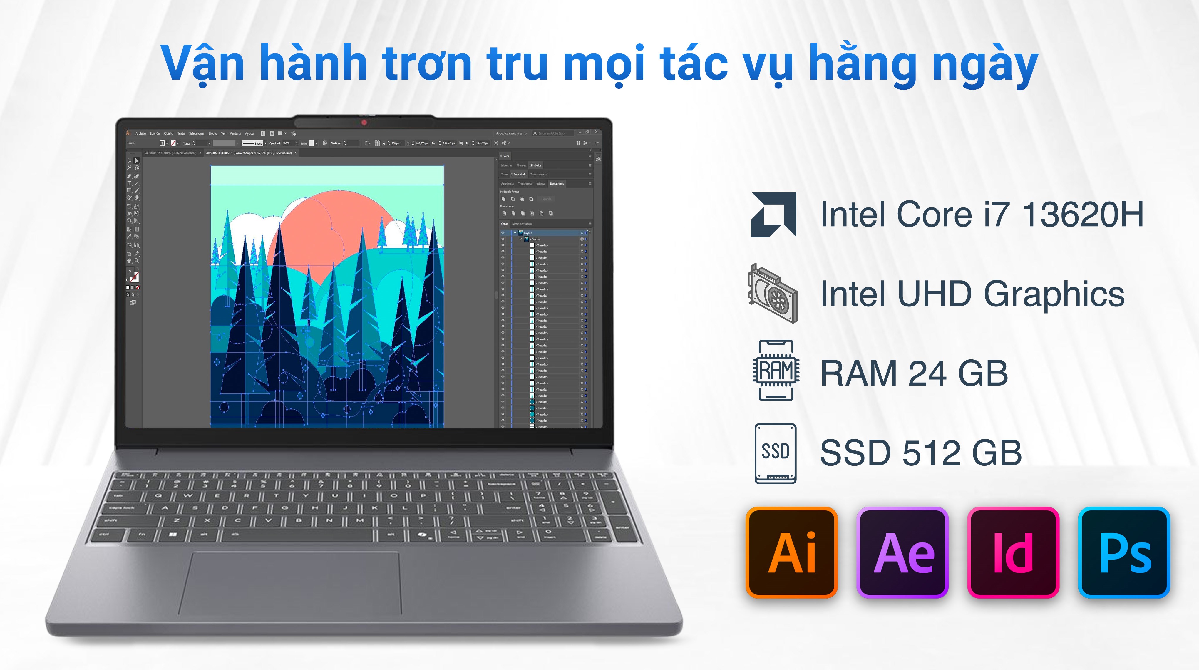 Laptop Lenovo IdeaPad Slim 3 16IRH10 - 83K20004VN (i7 13620H, 24GB, 512GB, WUXGA, Win11)