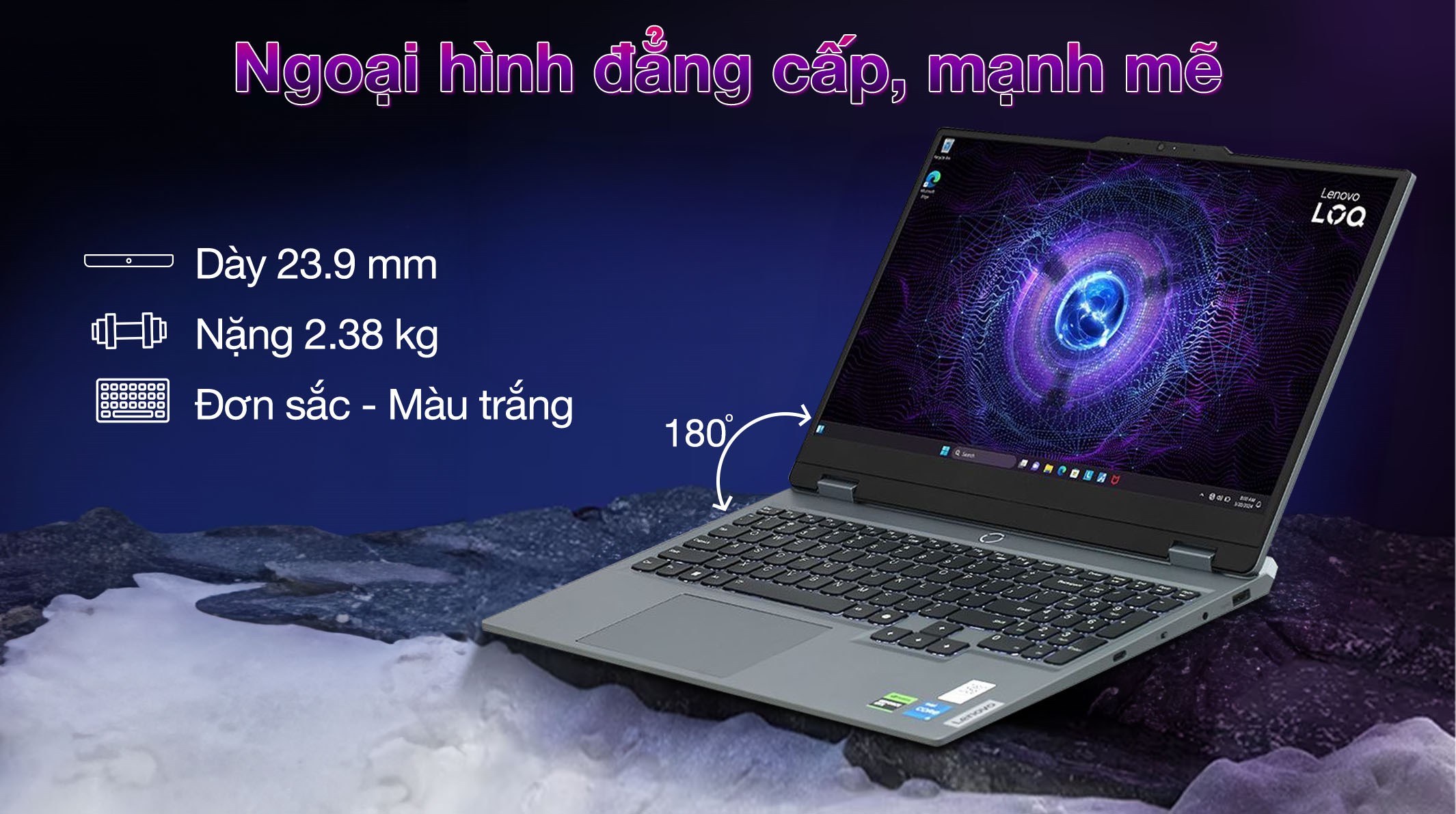 Laptop Lenovo LOQ 15IAX9 i5 12450HX/12GB/512GB/6GB RTX4050/144Hz/Win11 (83GS001QVN)