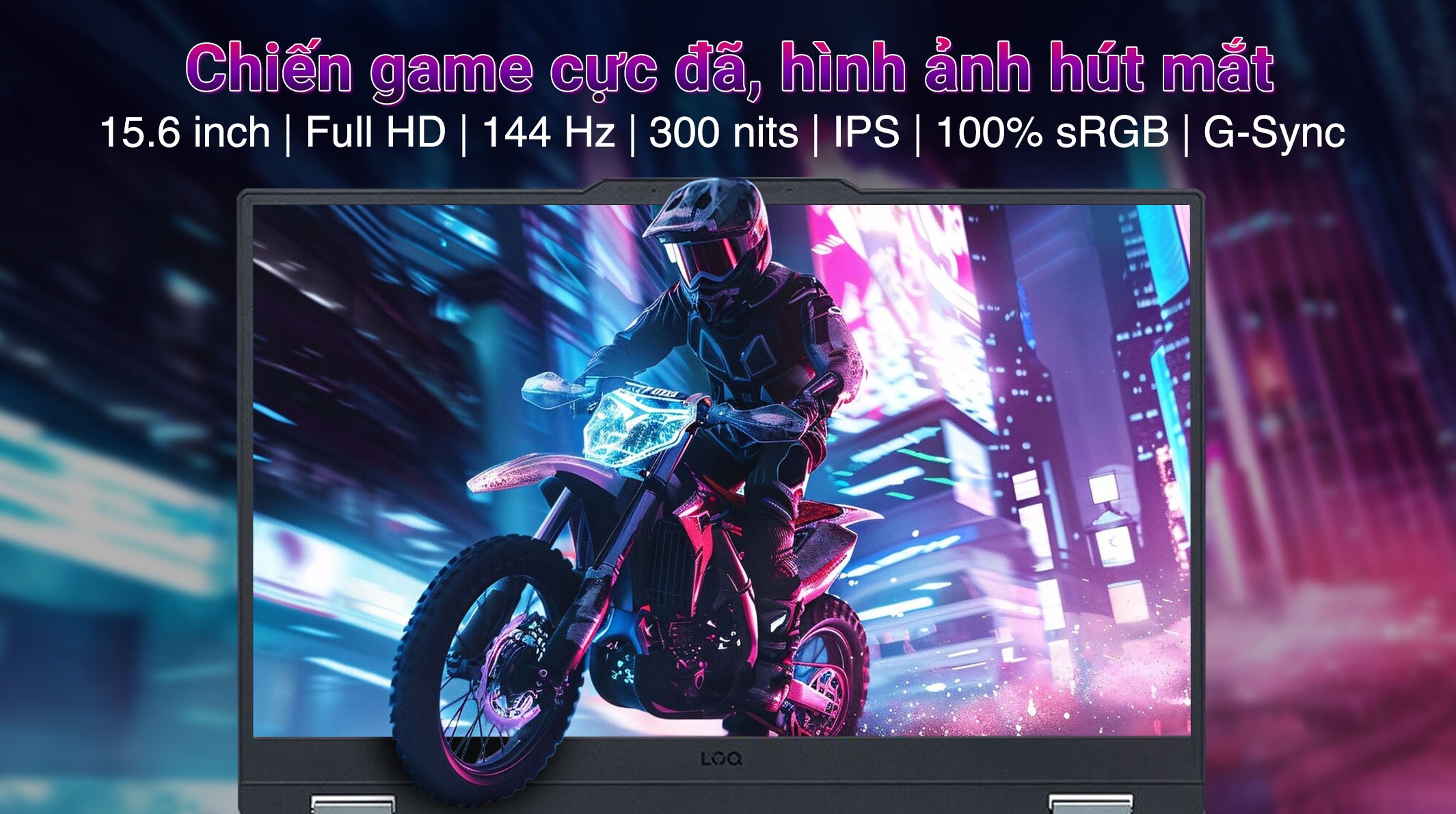 Laptop Lenovo LOQ 15IAX9 i5 12450HX/12GB/512GB/6GB RTX4050/144Hz/Win11 (83GS001QVN)