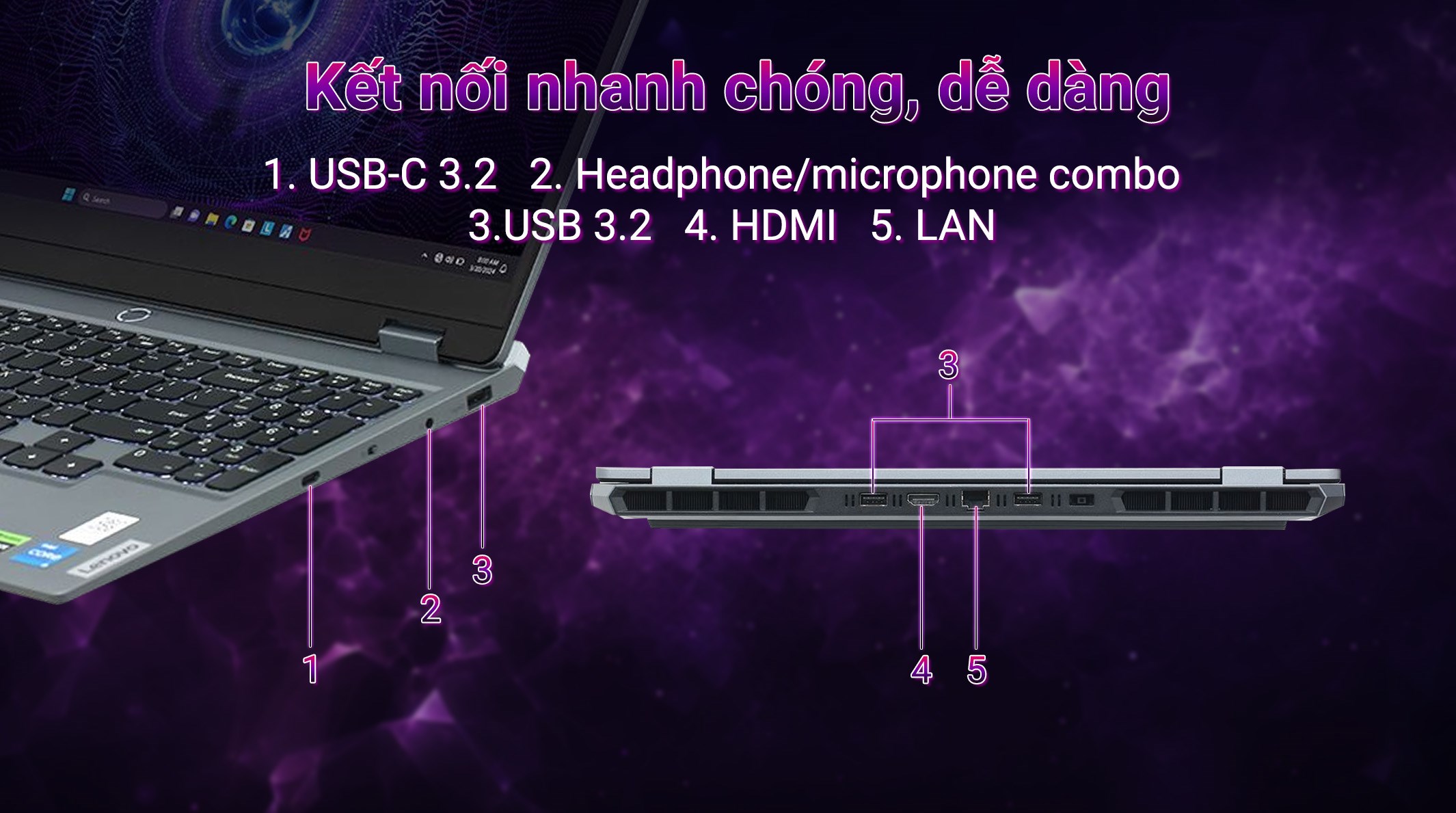 Laptop Lenovo LOQ 15IAX9 i5 12450HX/12GB/512GB/6GB RTX4050/144Hz/Win11 (83GS001QVN)