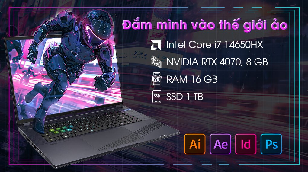 Laptop GIGABYTE AORUS 16X X6LAG - 9RX6LASGDDJIXDVN010 (i7 14650HX, 16GB, 1TB, RTX 4070 8GB, WQXGA 165Hz, Win11)