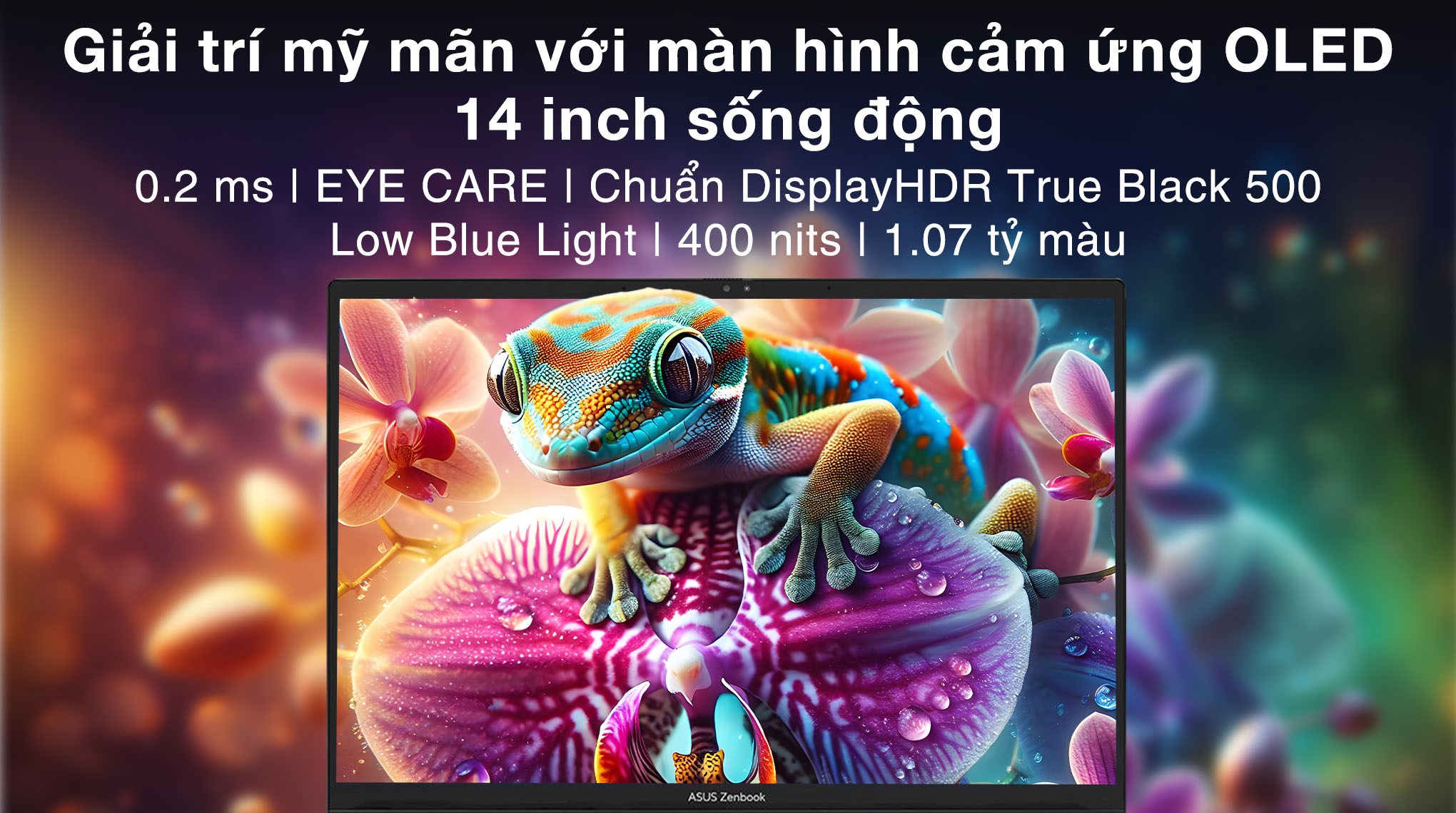 Laptop Asus Zenbook 14 UX3405CA - PZ187WS (Ultra 5 225H, 16GB, 512GB, 2.8K OLED 120Hz, Cảm ứng, OfficeH24+365, Win11)