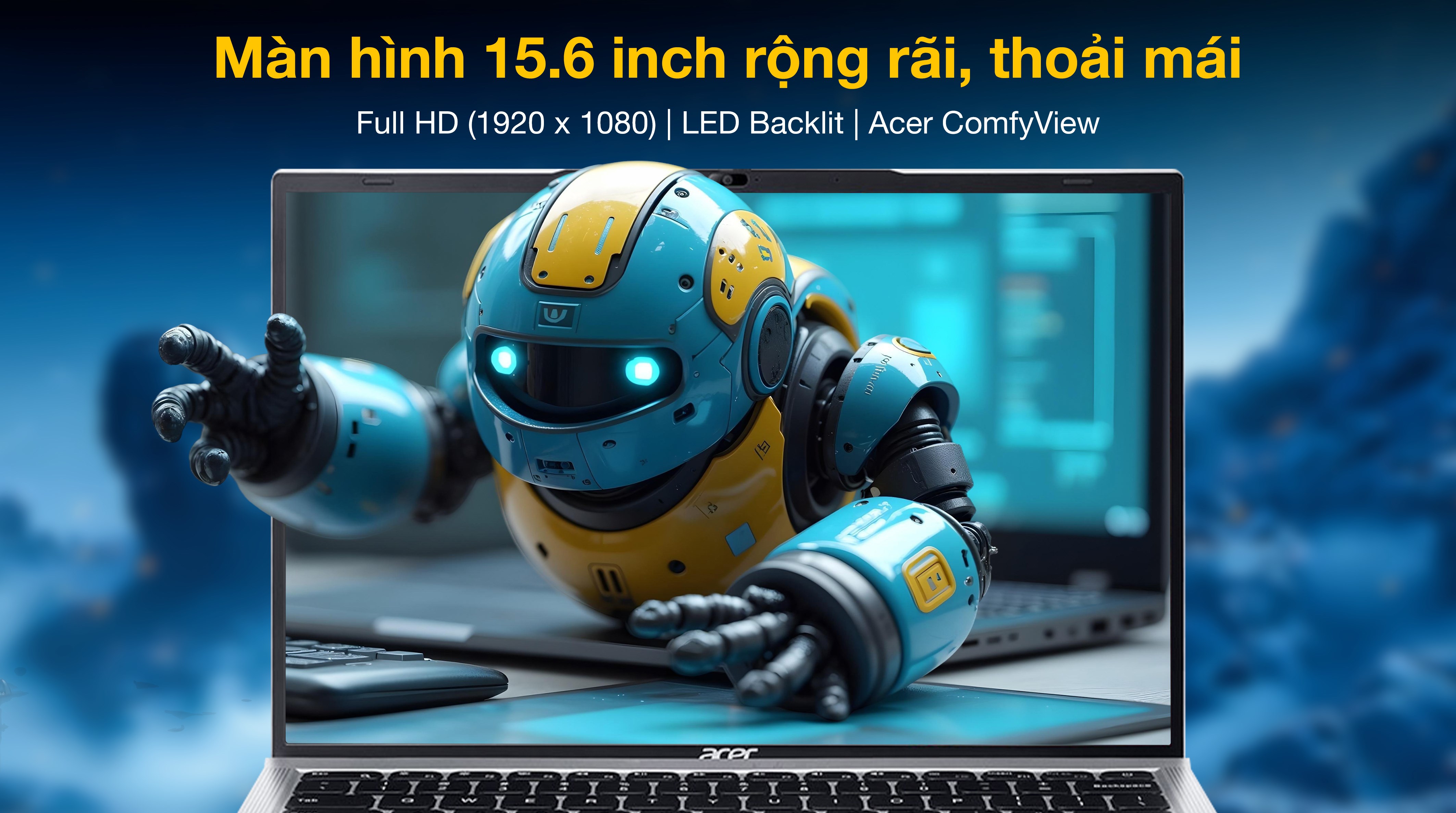 Laptop Acer Aspire Lite 15 AL15 41P R3U5 - NX.J53SV.001 (R7 5700U, 16GB, 512GB, Full HD, Win11)