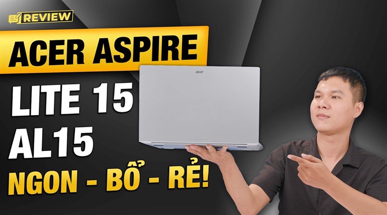 Laptop Acer Aspire Lite 15 AL15 41P R3U5 - NX.J53SV.001 (R7 5700U, 16GB, 512GB, Full HD, Win11)