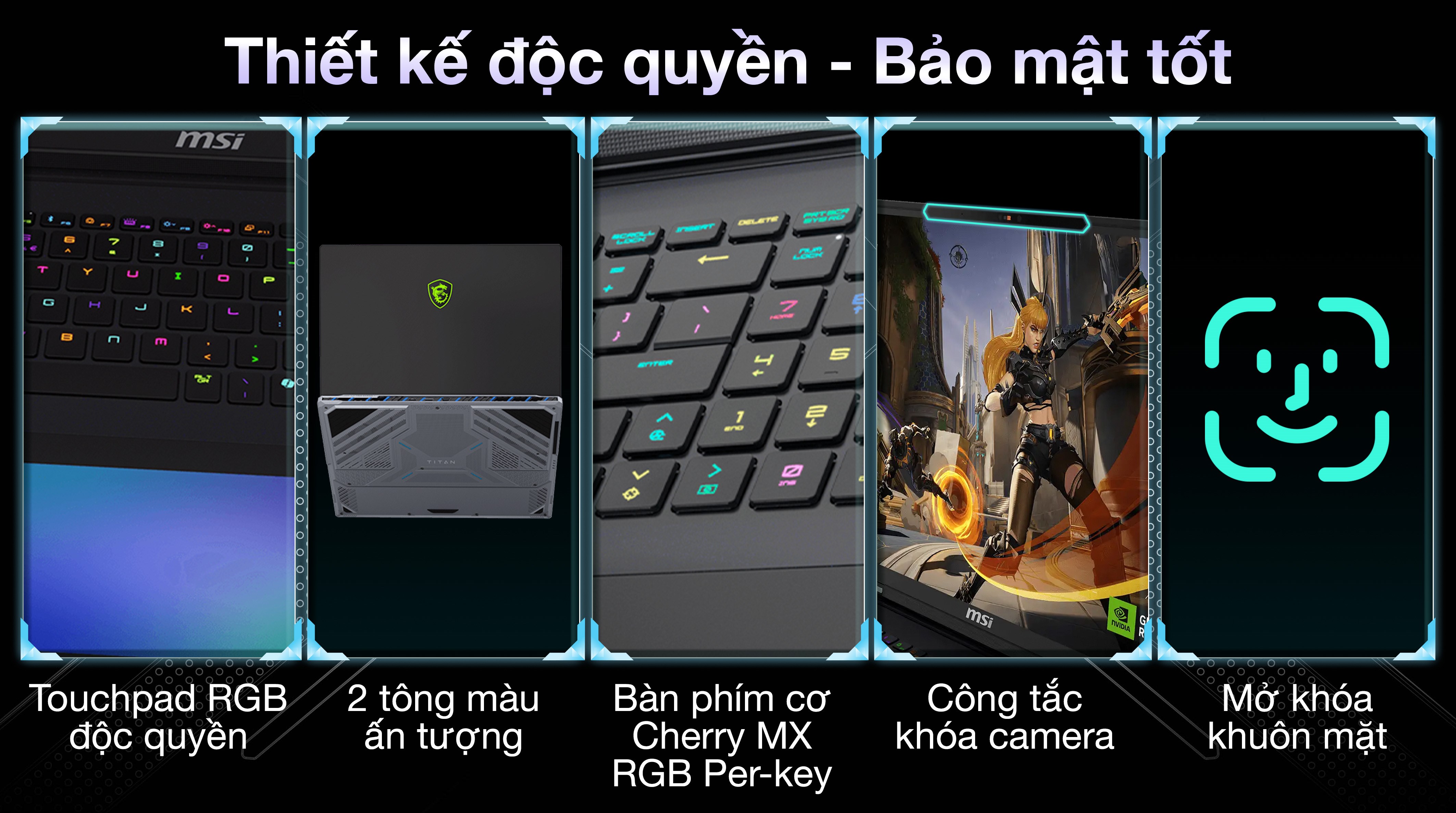 Laptop MSI Gaming Titan 18 HX AI A2XWJG - 035VN (Ultra 9 285HX, 96GB, 6TB, RTX 5090 24GB, 4K 120Hz, Win11)