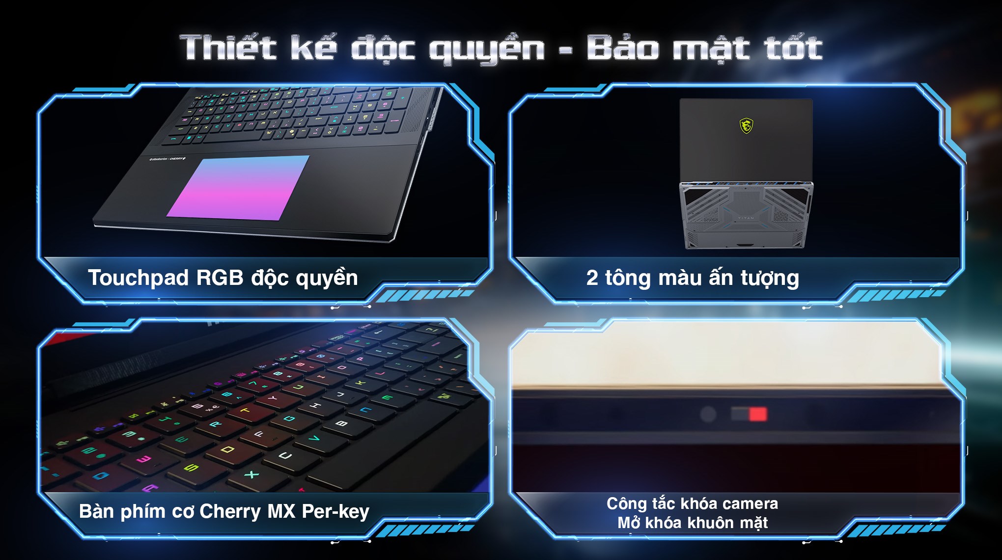 Laptop MSI Gaming Titan 18 HX AI A2XWIG - 090VN (Ultra 9 285HX, 64GB, 6TB, RTX 5080 16GB, 4K 120Hz, Win11)