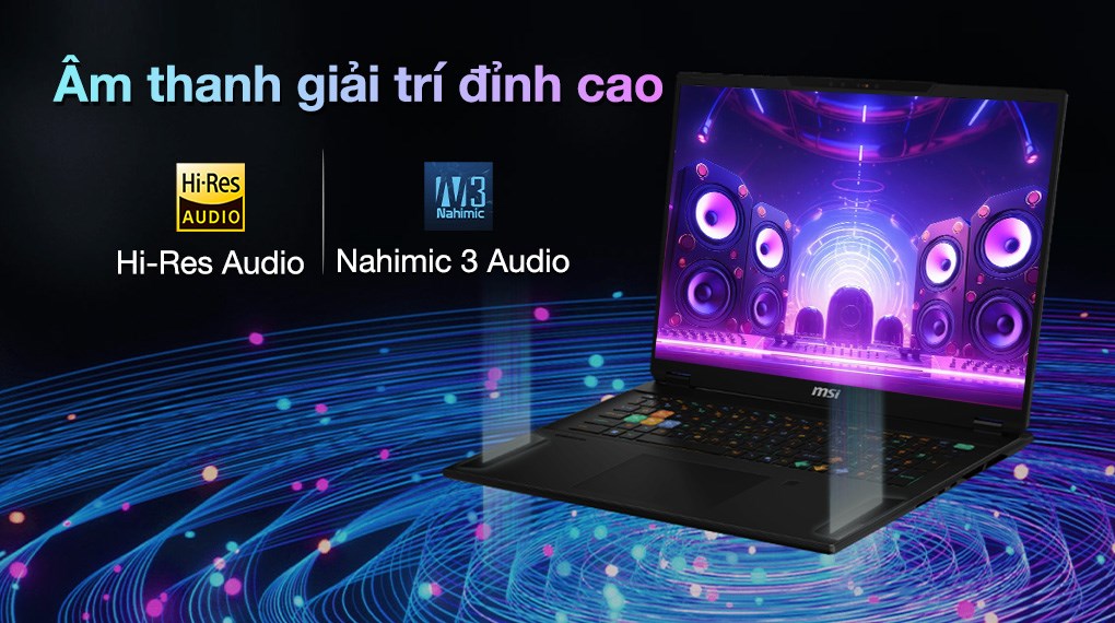 Laptop MSI Gaming Stealth 18 HX AI A2XWIG - 017VN (Ultra 9 275HX, 32GB, 2TB, RTX 5080 16GB, 4K 120Hz, Win11)