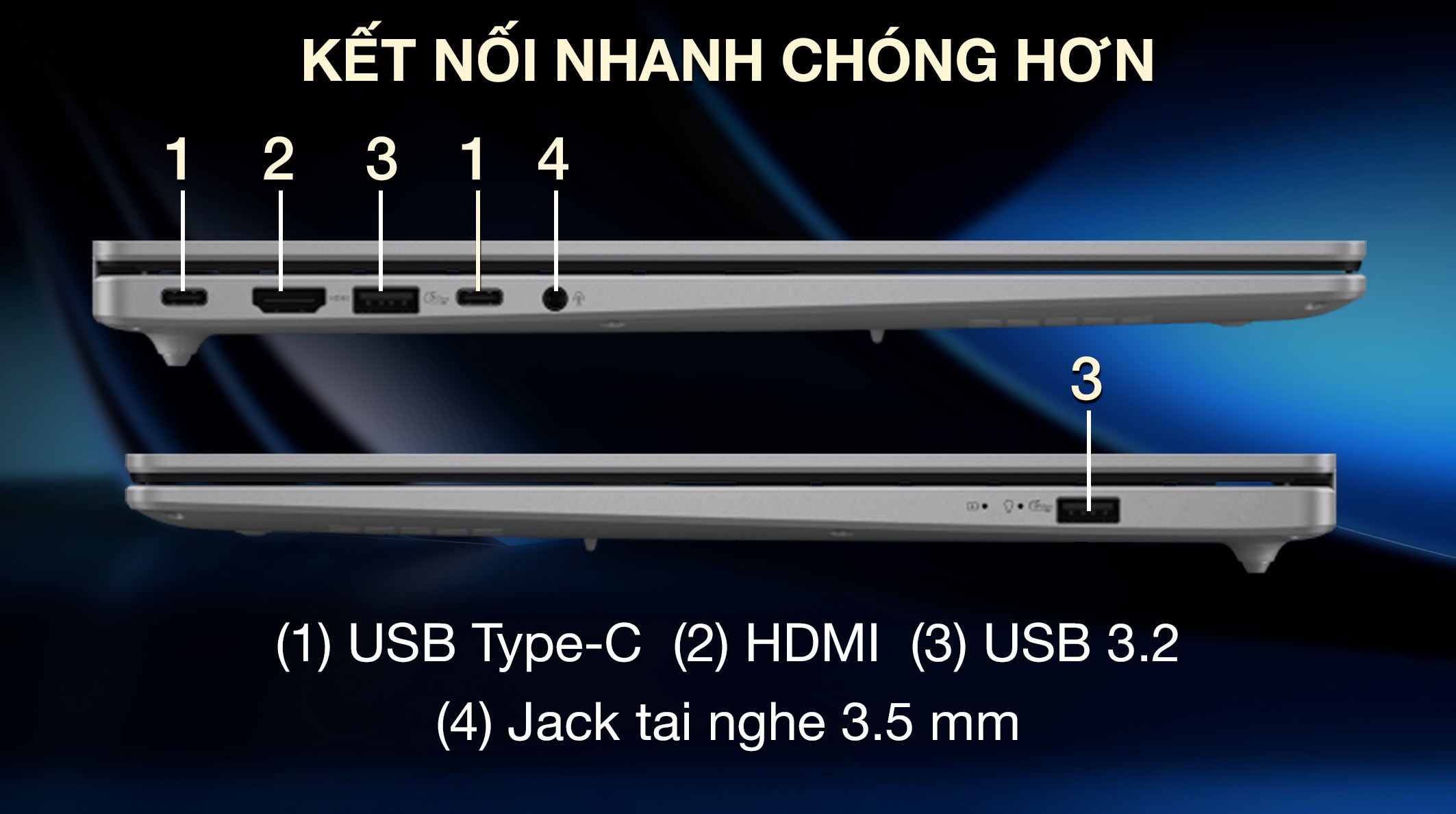 Laptop Asus Vivobook 16 A1607CA - MB038WS (Ultra 5 225H, 16GB, 512GB, WUXGA, OfficeH24+365, Win11)