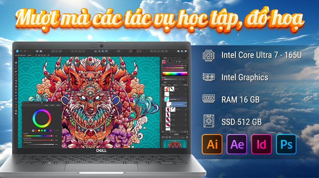 Laptop Dell Latitude 5350 - L5350-165U-16512W (Ultra 7 165U, 16GB, 512GB, Full HD, Win11)