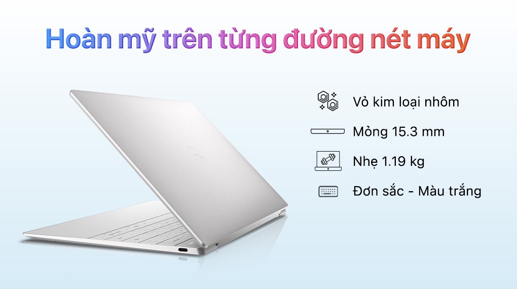 Laptop Dell XPS 13 9350 - XPSU7016W1 (Ultra 7 256V, 16GB, 512GB, QHD+ 120Hz, Cảm ứng, OfficeH24+365, Win11)