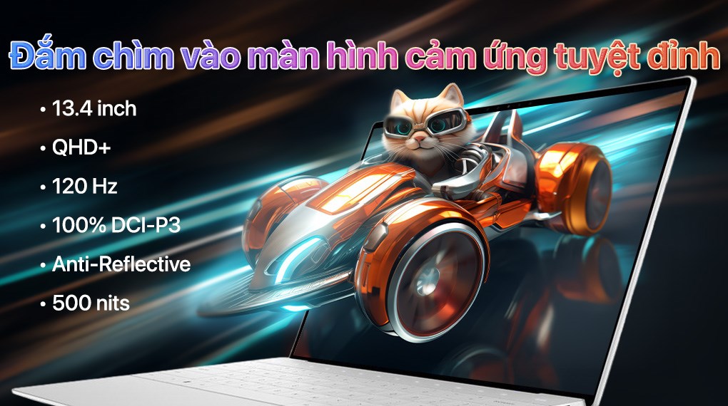 Laptop Dell XPS 13 9350 - XPSU7016W1 (Ultra 7 256V, 16GB, 512GB, QHD+ 120Hz, Cảm ứng, OfficeH24+365, Win11)