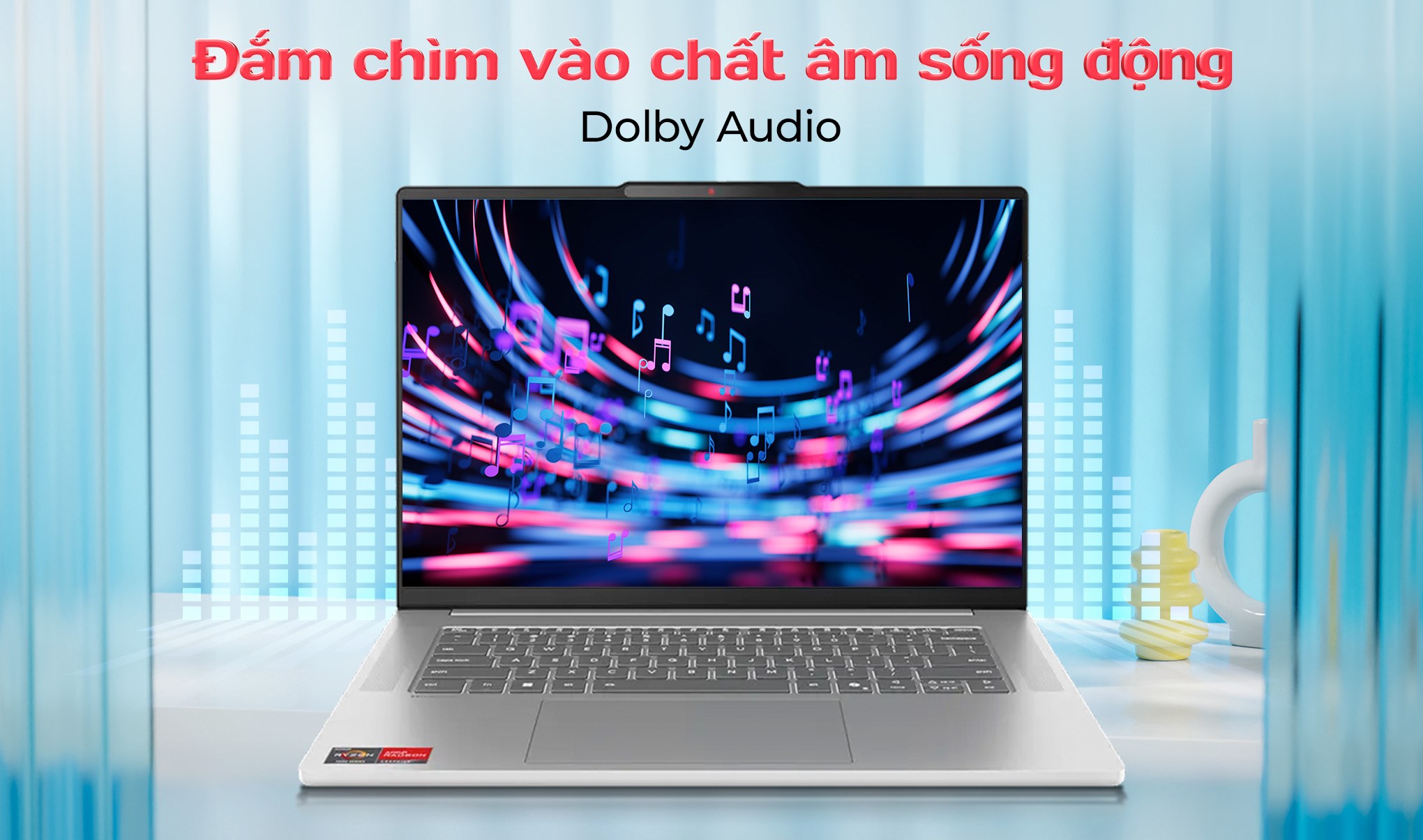 Laptop Lenovo IdeaPad Slim 5 OLED 15ARP10 - 83J3001DVN (R7 7735HS, 16GB, 512GB, WQXGA OLED 165Hz, Win11)