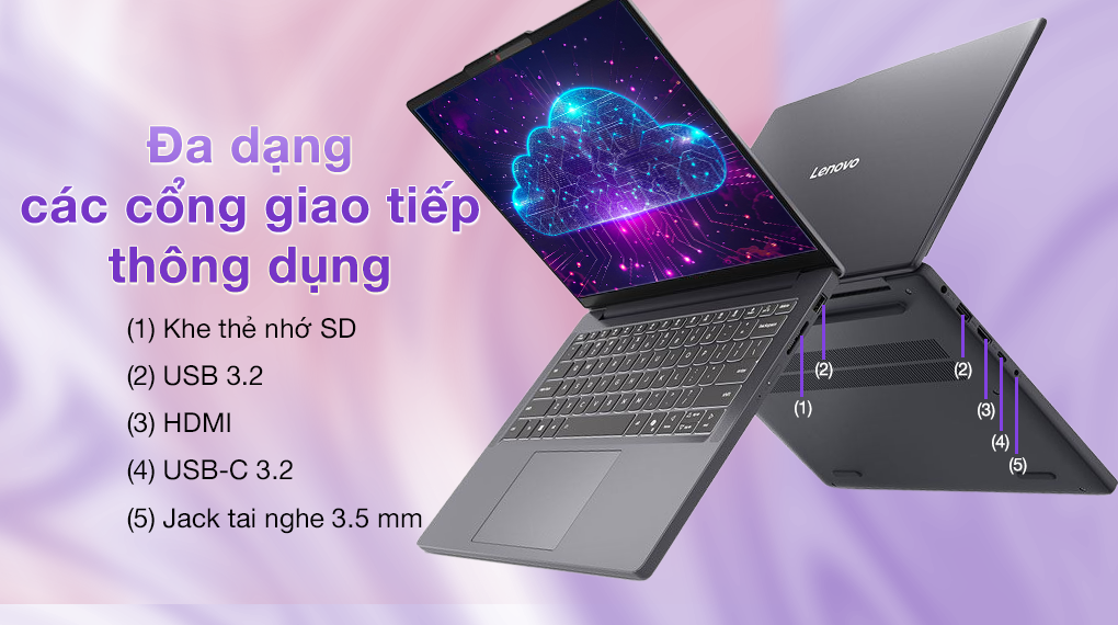 Laptop Lenovo IdeaPad Slim 3 14IRH10 - 83K0000AVN (i5 13420H, 24GB, 512GB, WUXGA, Win11)