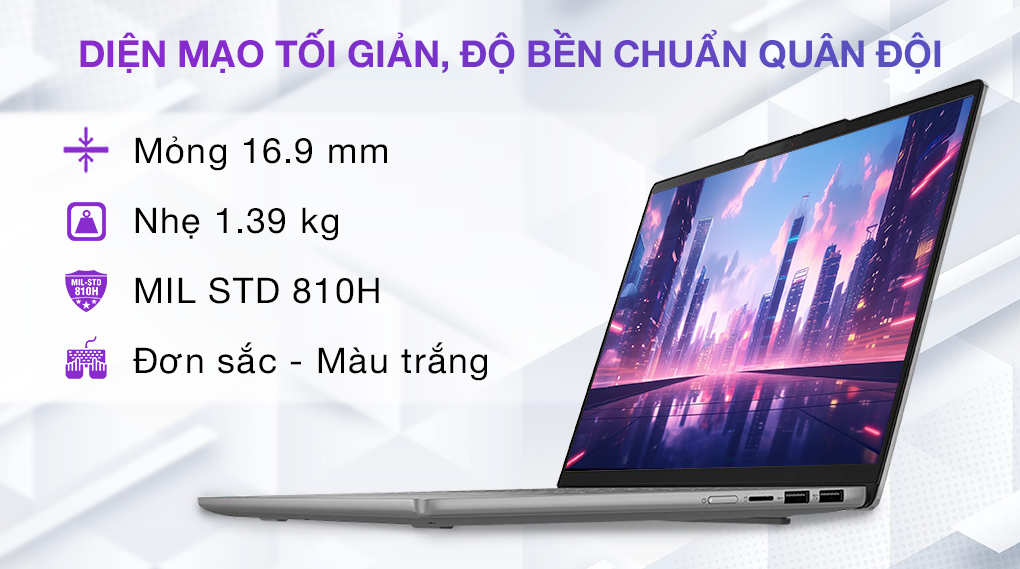 Laptop Lenovo IdeaPad Slim 5 14IRH10 - 83HR005YVN (i5 13420H, 16GB, 1TB, WUXGA OLED, OfficeH24+365, Win11)