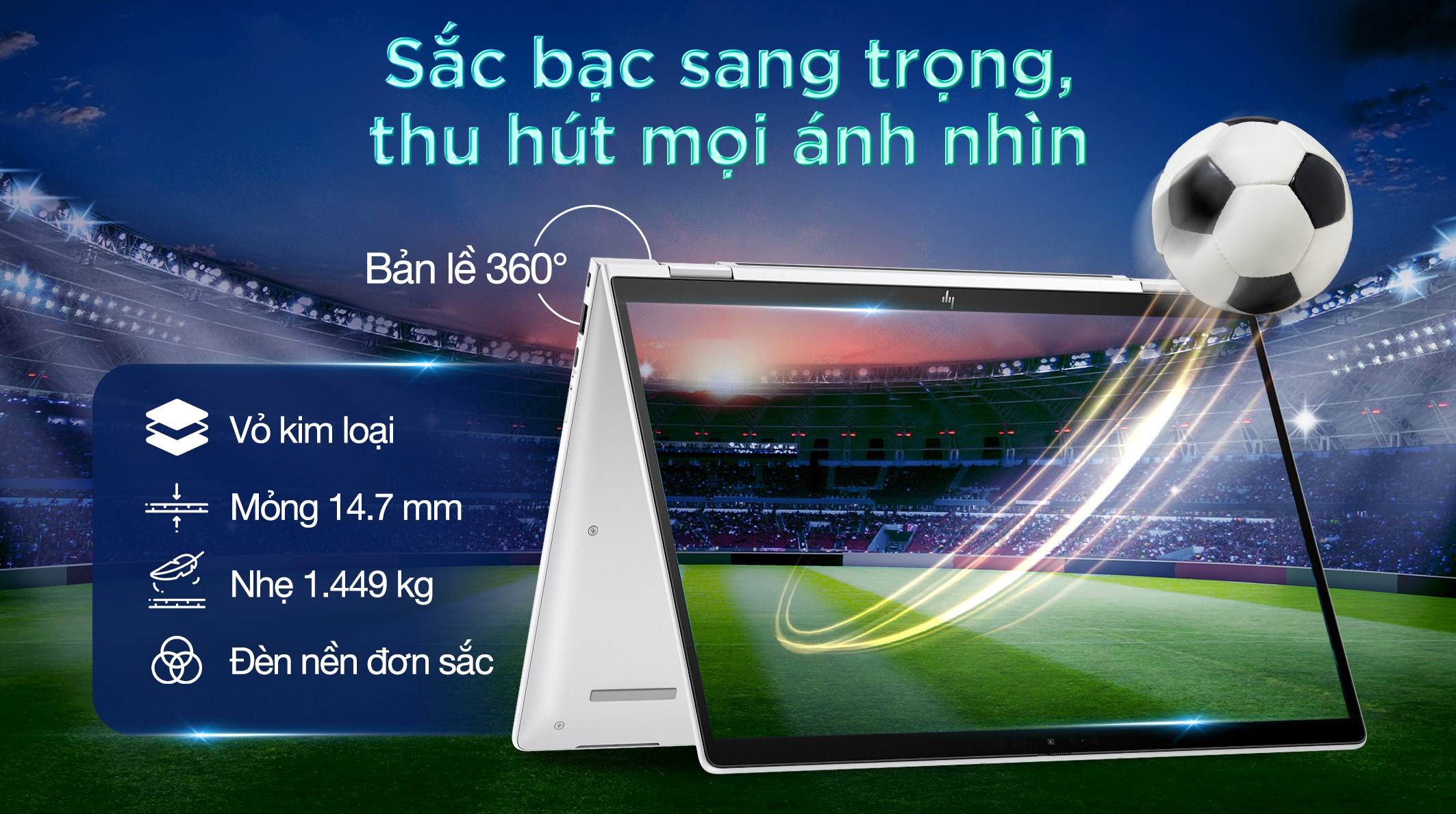 Laptop HP Elitebook X360 1040 G11 - AM9H3PT (Ultra 7 165H, 32GB, 1TB, WUXGA, Cảm ứng, Win11 Pro)