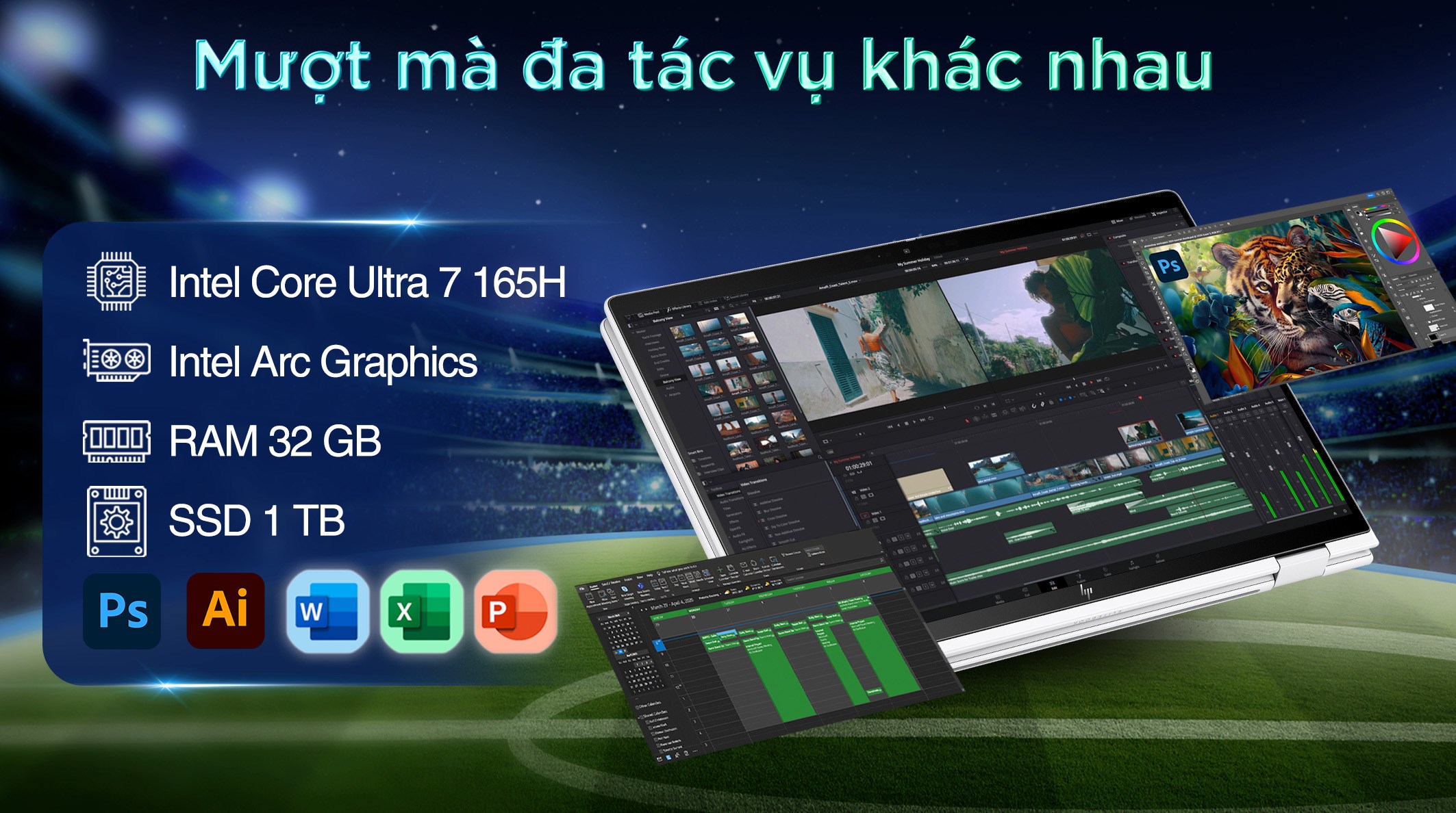 Laptop HP Elitebook X360 1040 G11 - AM9H3PT (Ultra 7 165H, 32GB, 1TB, WUXGA, Cảm ứng, Win11 Pro)