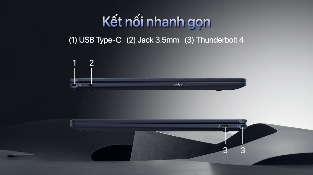 Laptop HP OmniBook UF 14 fh0040TU - B13VHPA (Ultra 7 258V, 32GB, 1TB, 2.8K OLED 120Hz, Cảm ứng, OfficeHS+365, Win11)