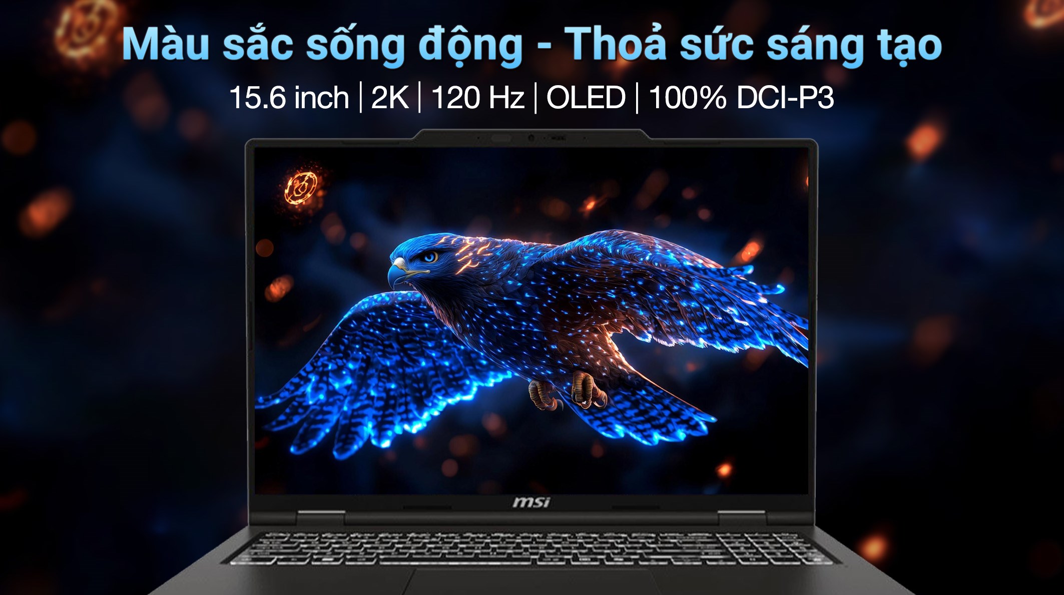 Laptop MSI VenturePro 16 AI A1VEG - 003VN (Ultra 7 155H, 16GB, 512GB, RTX 4050 6GB, 2K OLED 120Hz, Win11)