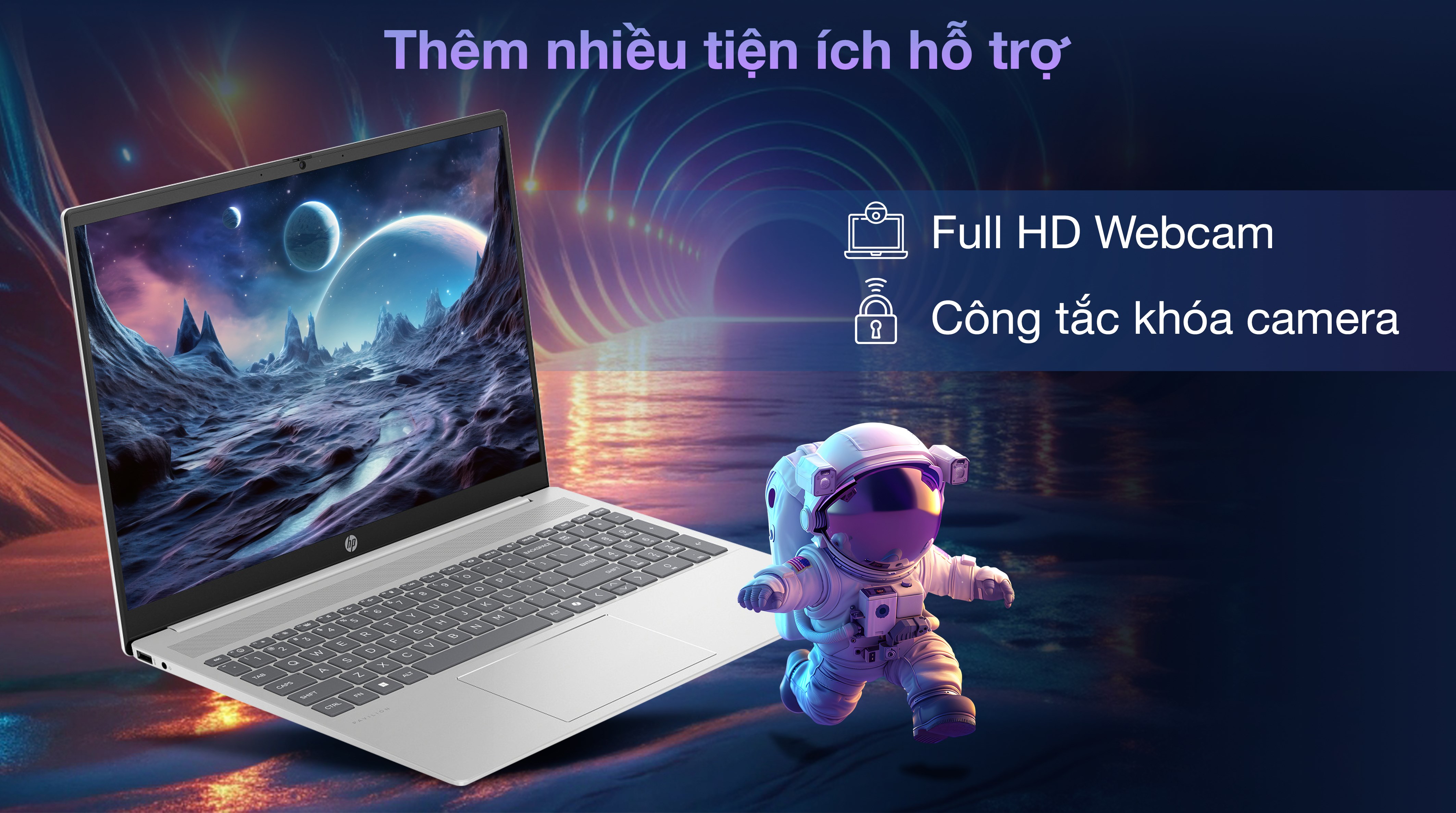 Laptop HP Pavilion 16 af0053TU - AY8C2PA (Ultra 7 155U, 16GB, 512GB, WUXGA, OfficeHS+365, Win11)