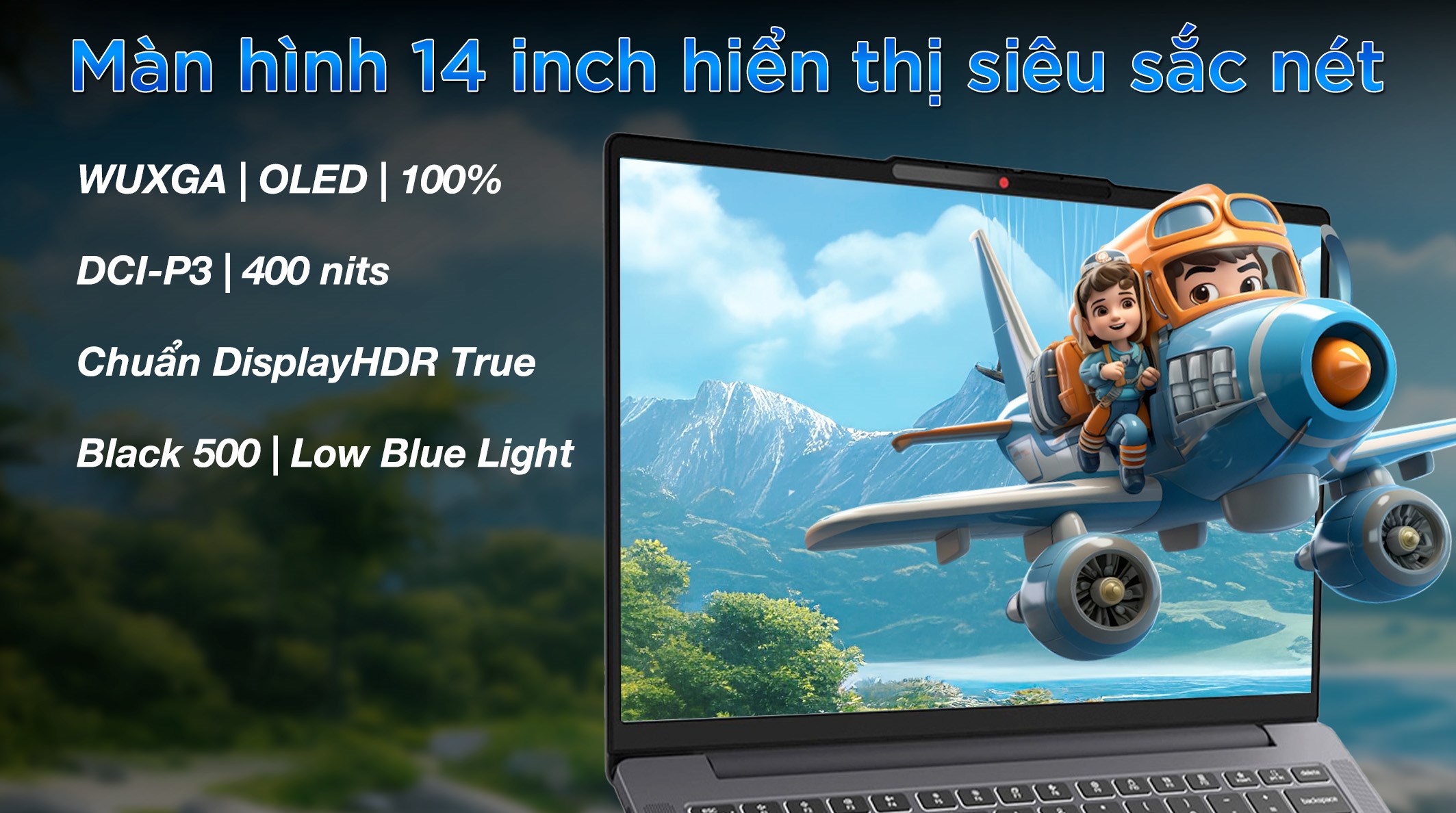 Laptop Lenovo Ideapad Slim 3 14IRH10 - 83K0000CVN (i5 13420H, 24GB, 512GB, WUXGA OLED, Win11)