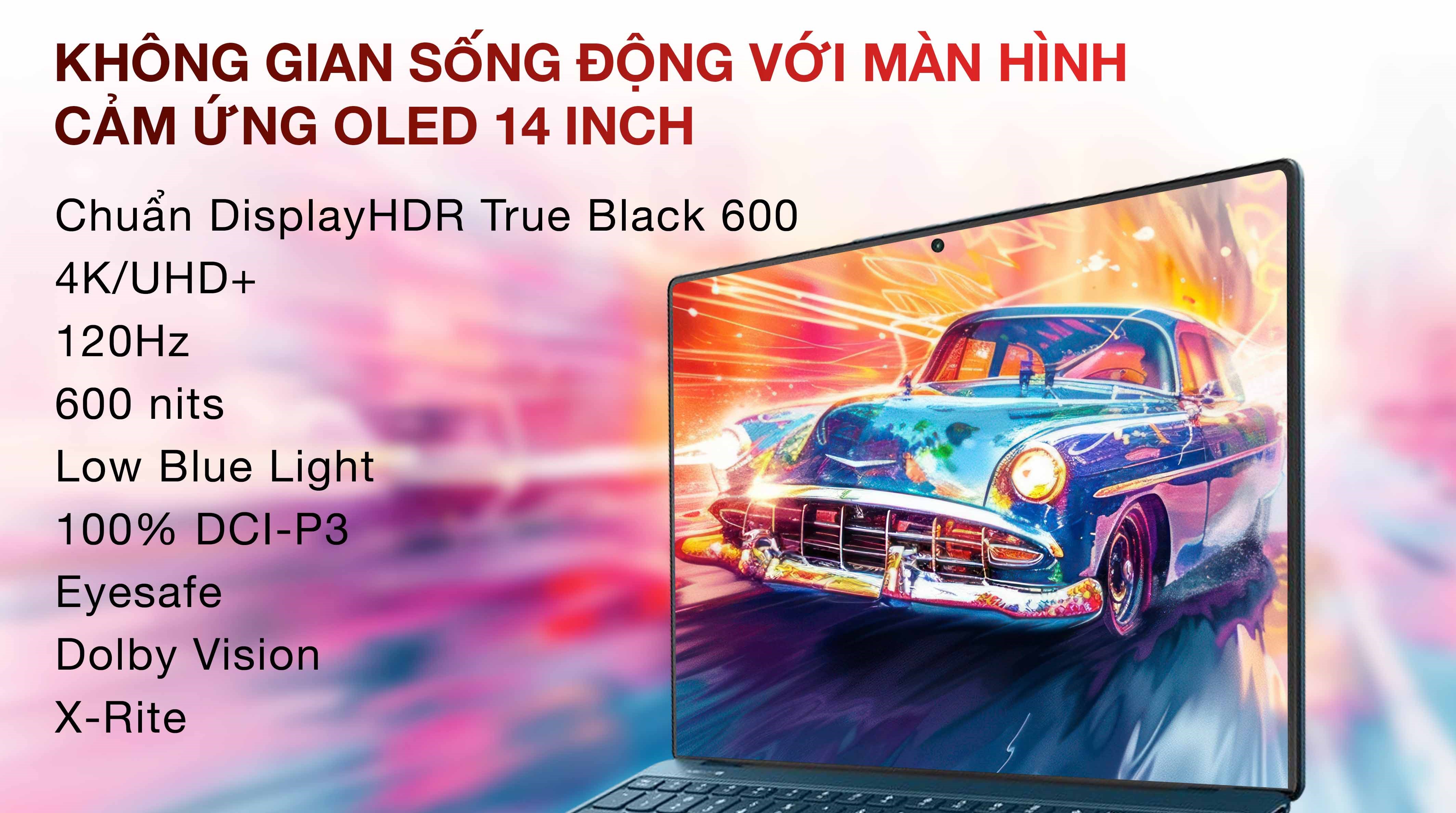 Laptop Lenovo Yoga Slim 9 OLED 14ILL10 - 83CX001AVN (Ultra 7 258V, 32GB, 1TB, 4K OLED 120Hz, Cảm ứng, OfficeH24+365, Win11)
