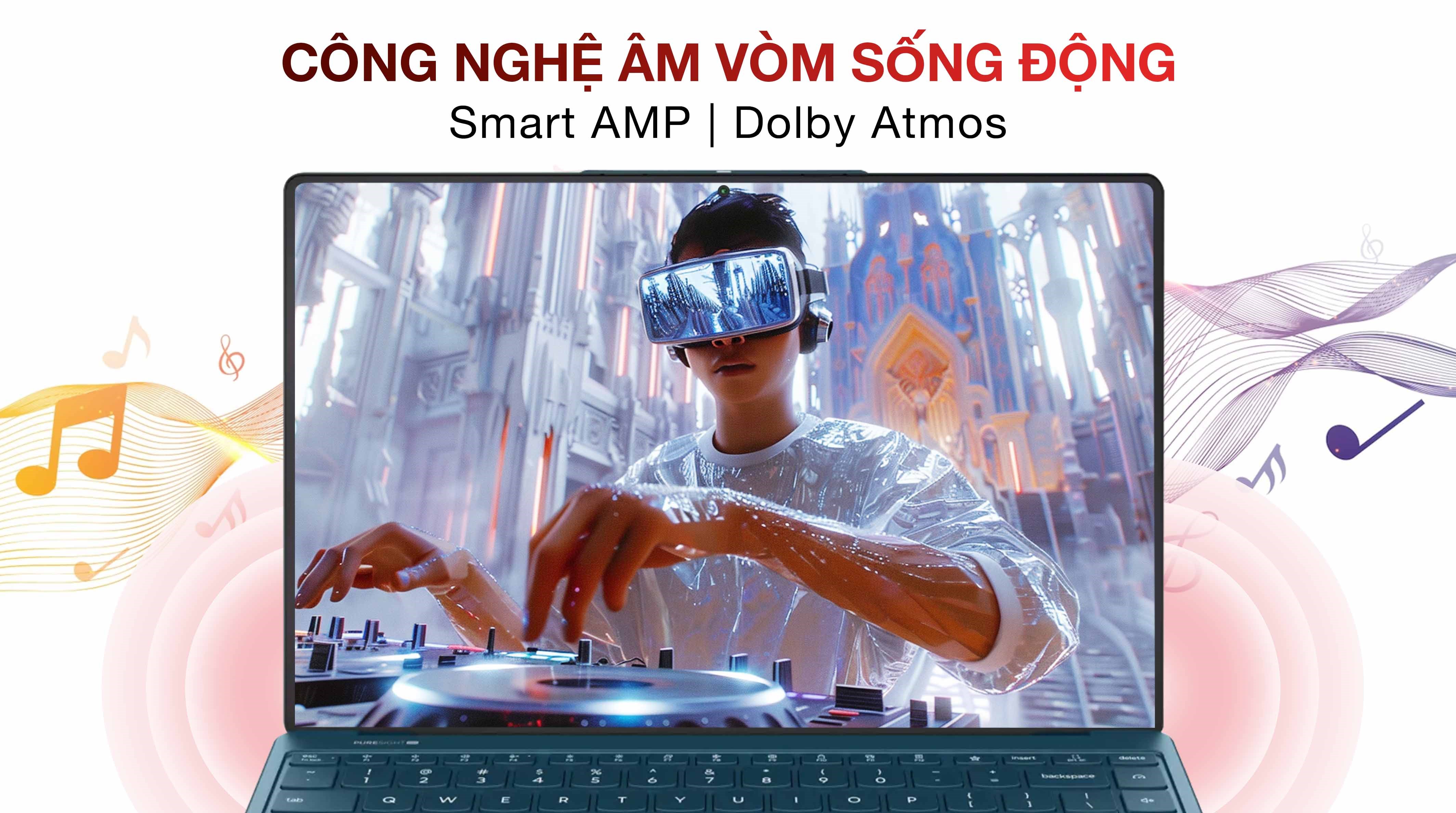 Laptop Lenovo Yoga Slim 9 OLED 14ILL10 - 83CX001AVN (Ultra 7 258V, 32GB, 1TB, 4K OLED 120Hz, Cảm ứng, OfficeH24+365, Win11)