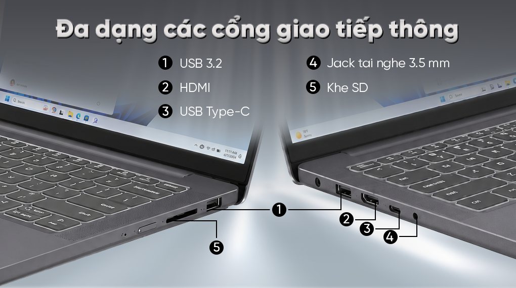 Laptop Lenovo Ideapad Slim 3 14IRH10 - 83K0000BVN (i5 13420H, 16GB, 512GB, WUXGA OLED, Win11)