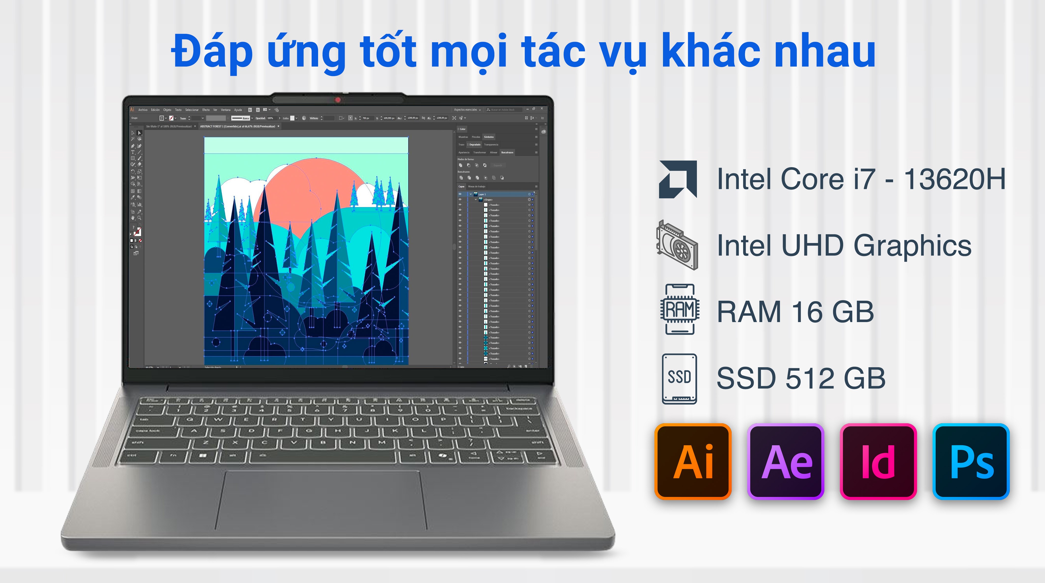 Laptop Lenovo IdeaPad Slim 3 14IRH10 - 83K00007VN (i7 13620H, 16GB, 512GB, WUXGA, Win11)