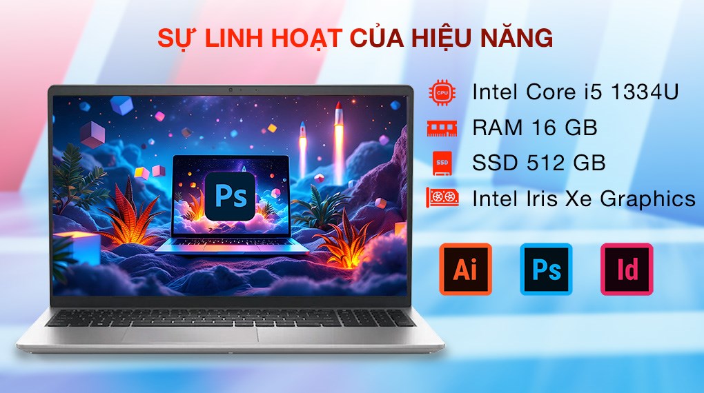 Laptop Dell Inspiron 15 3530 - 71053696 (i5 1334U, 16GB, 512GB, Full HD 120Hz, OfficeH24+365, KYHD, Win11)