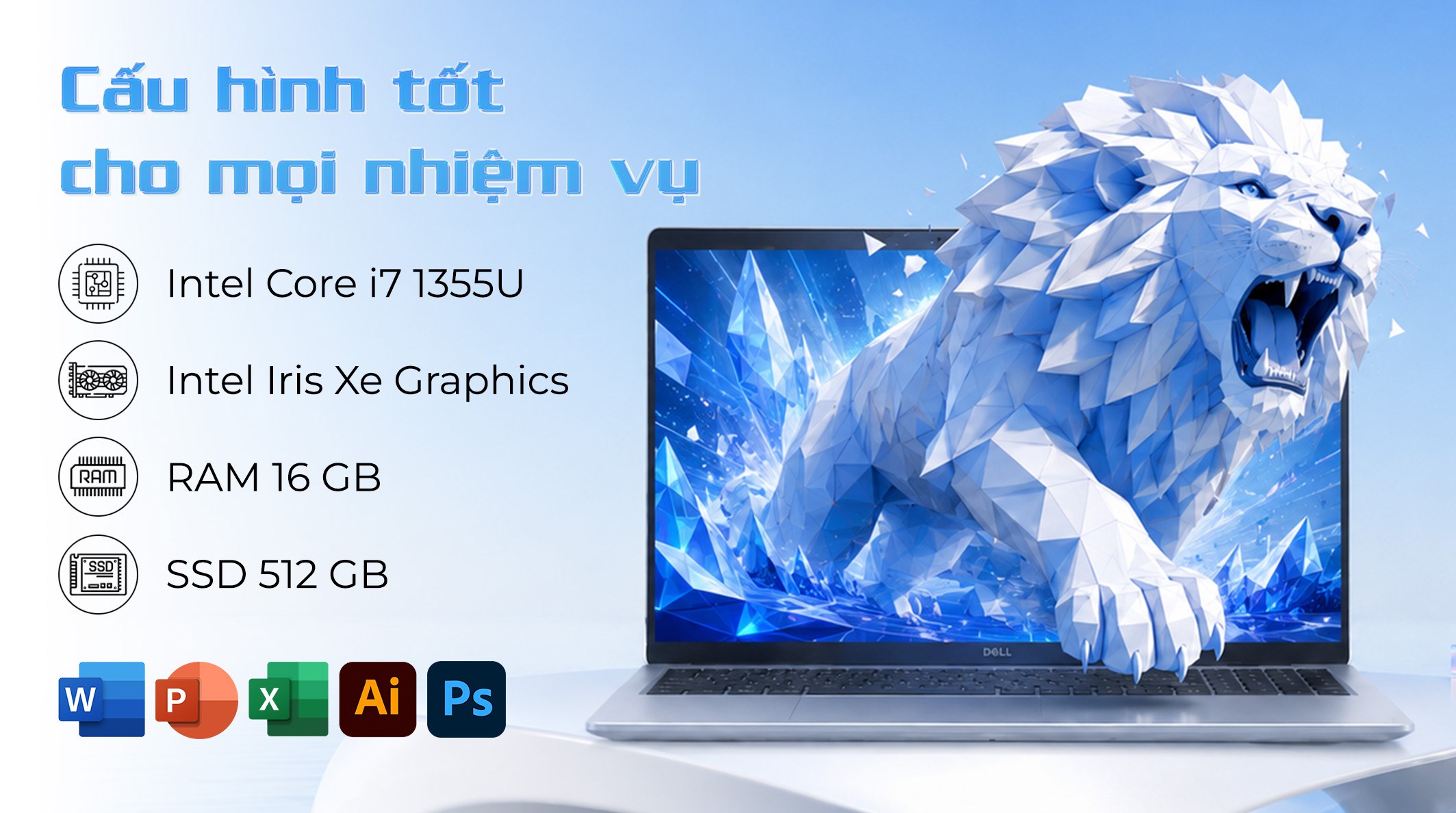 Laptop Dell Inspiron 15 3530 - 71053721 (i7 1355U, 16GB, 512GB, Full HD 120Hz, OfficeH24+365, Win11)