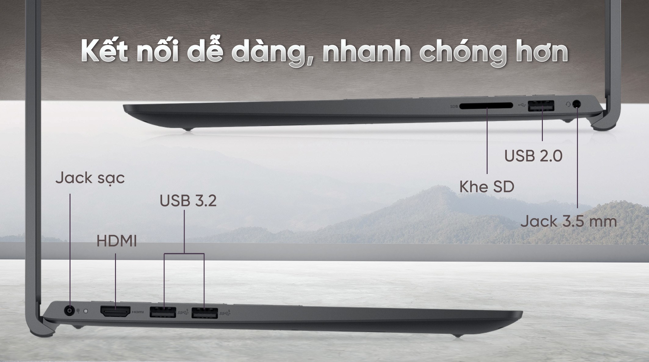 Laptop Dell Inspiron 15 3520 - N3520-i5U085W11BLU-FP (i5 1235U, 8GB, 512GB, Full HD 120Hz, OfficeH24+365, Win11)