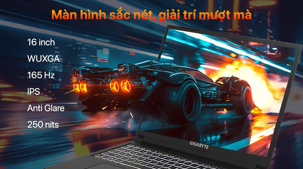 Laptop GIGABYTE Gaming G6 MF RC56 - 9RC56MF0HJIIXIVN000 (i7 13620H, 16GB, 512GB, RTX 4050 6GB, WUXGA 165Hz, Win11)